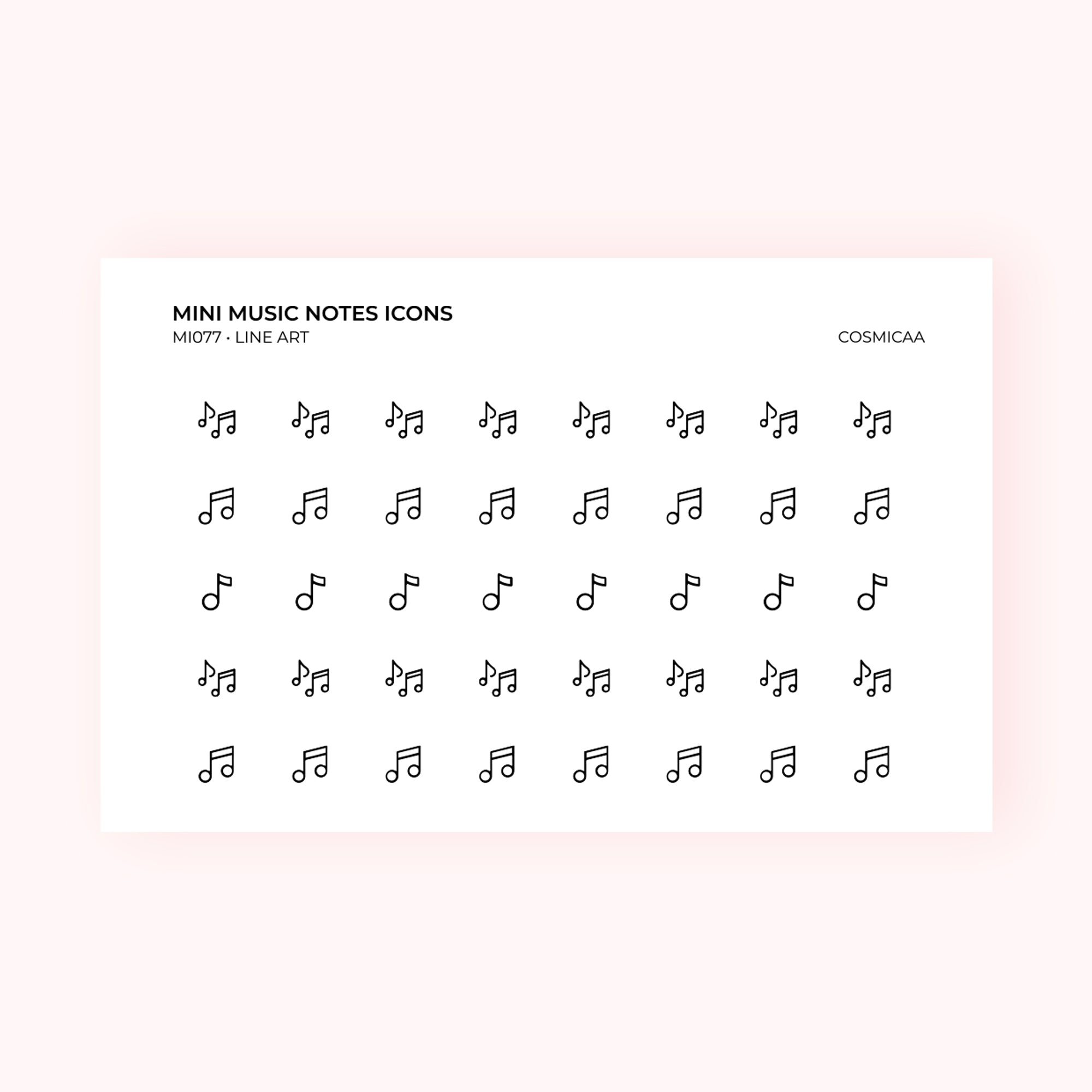 Mini icons - Music Notes