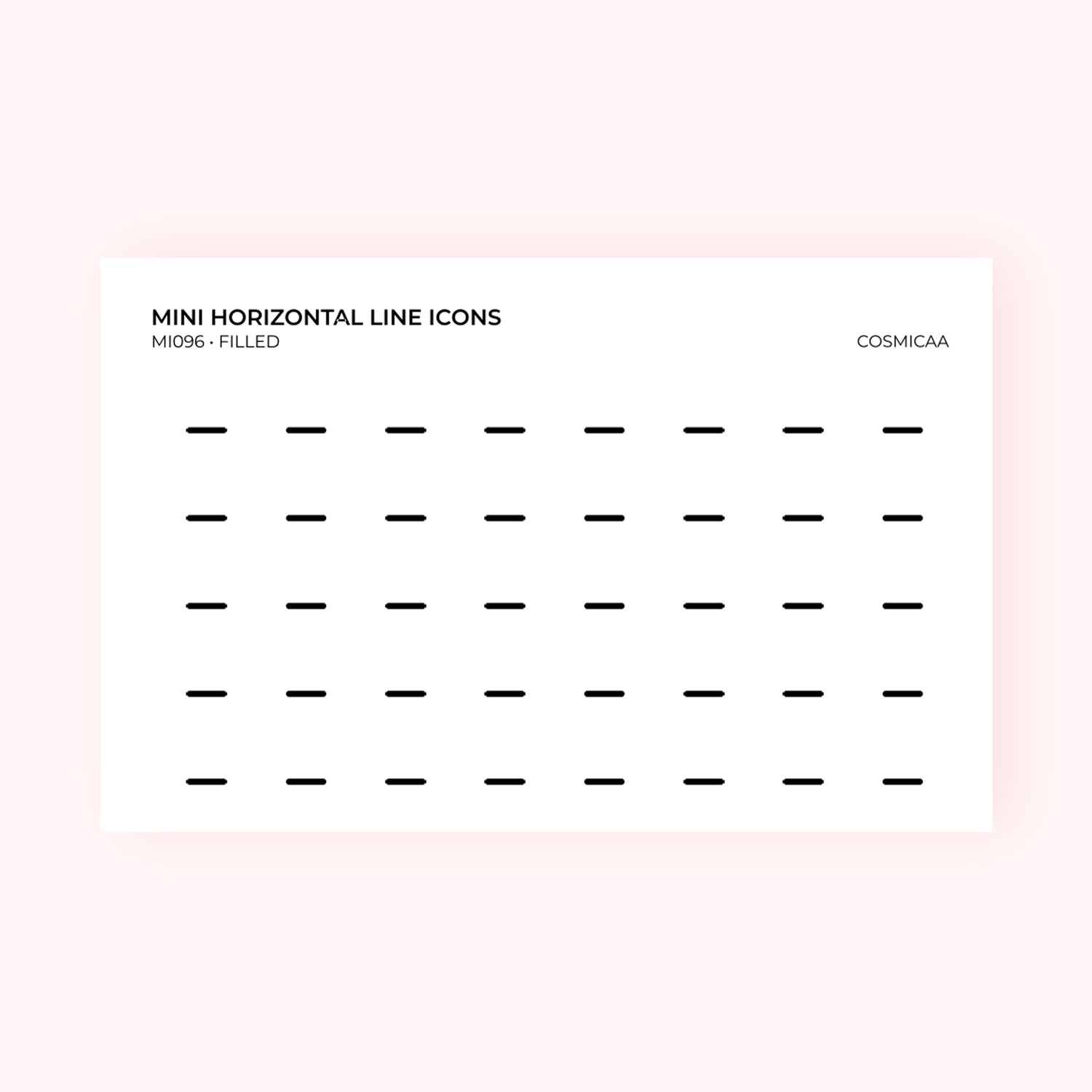 Mini icons - Horizontal line