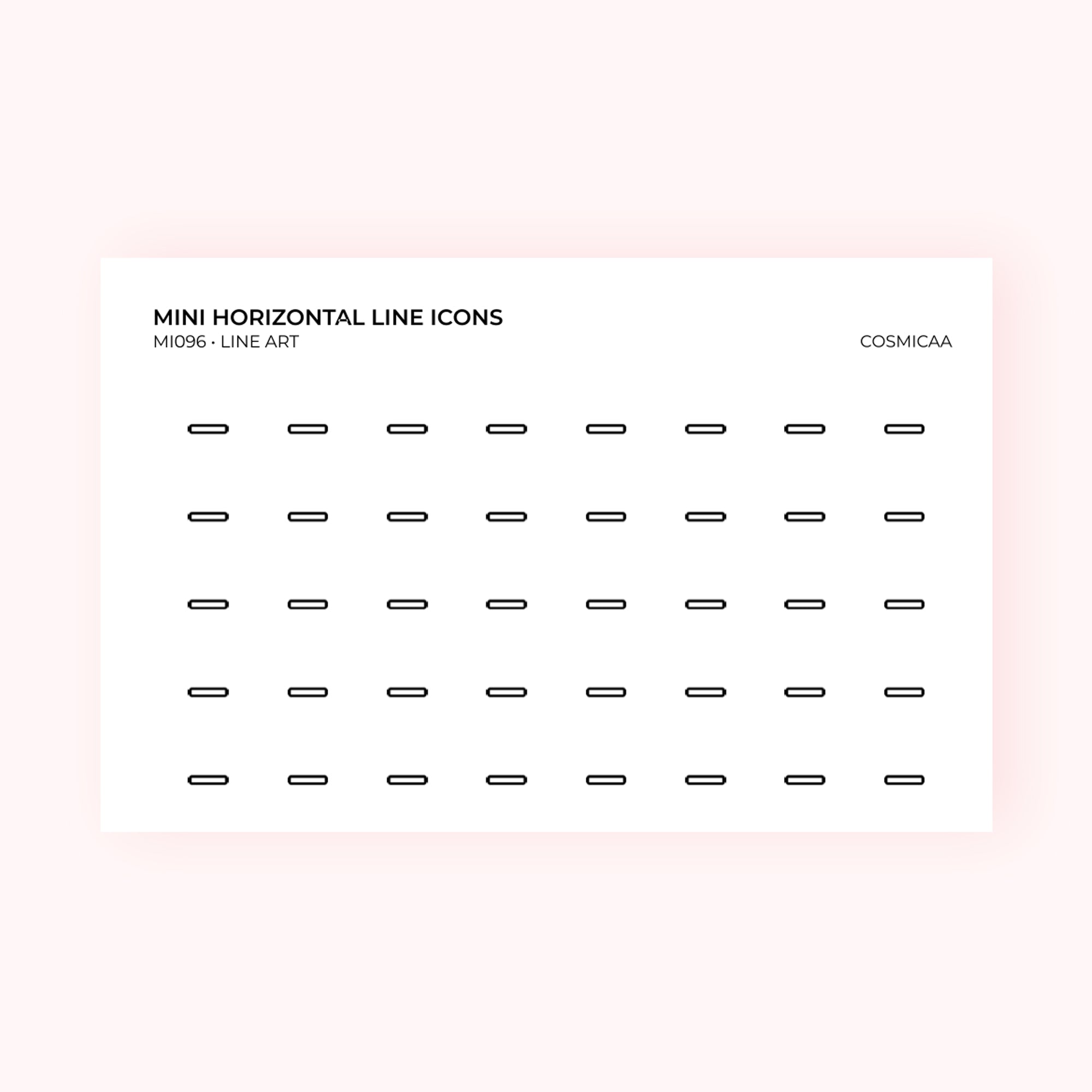 Mini icons - Horizontal line