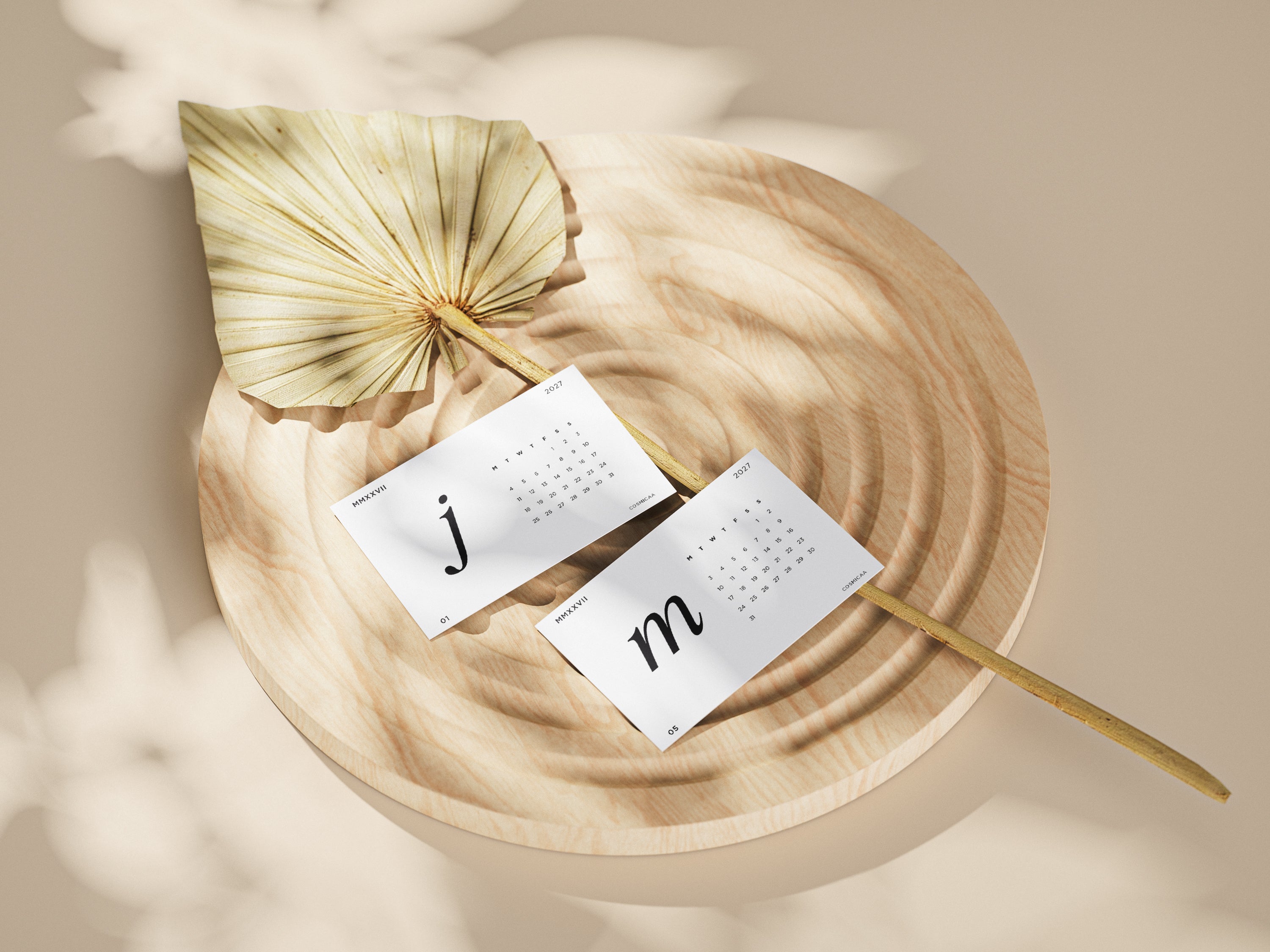 PC013 - 2027 Monthly Calendar Cards - Planner card