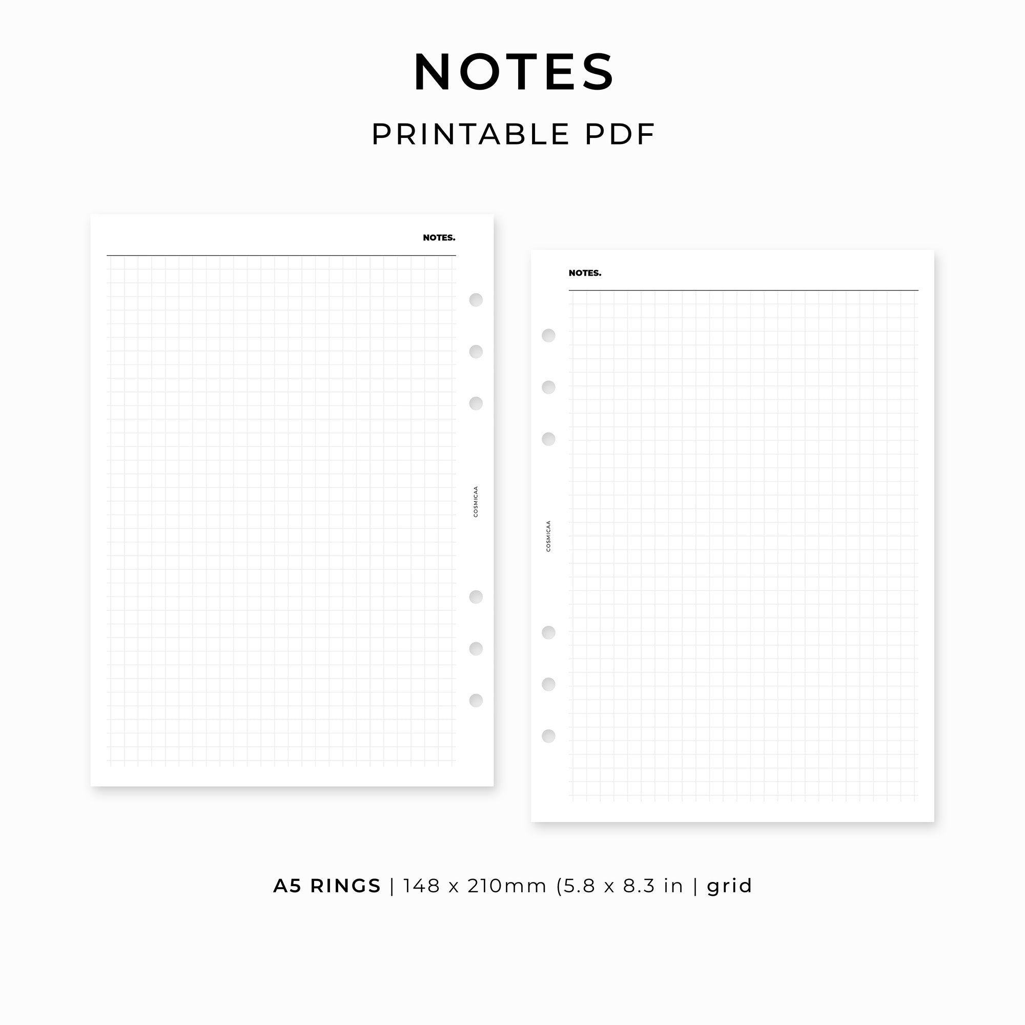 Notes - Printable inserts