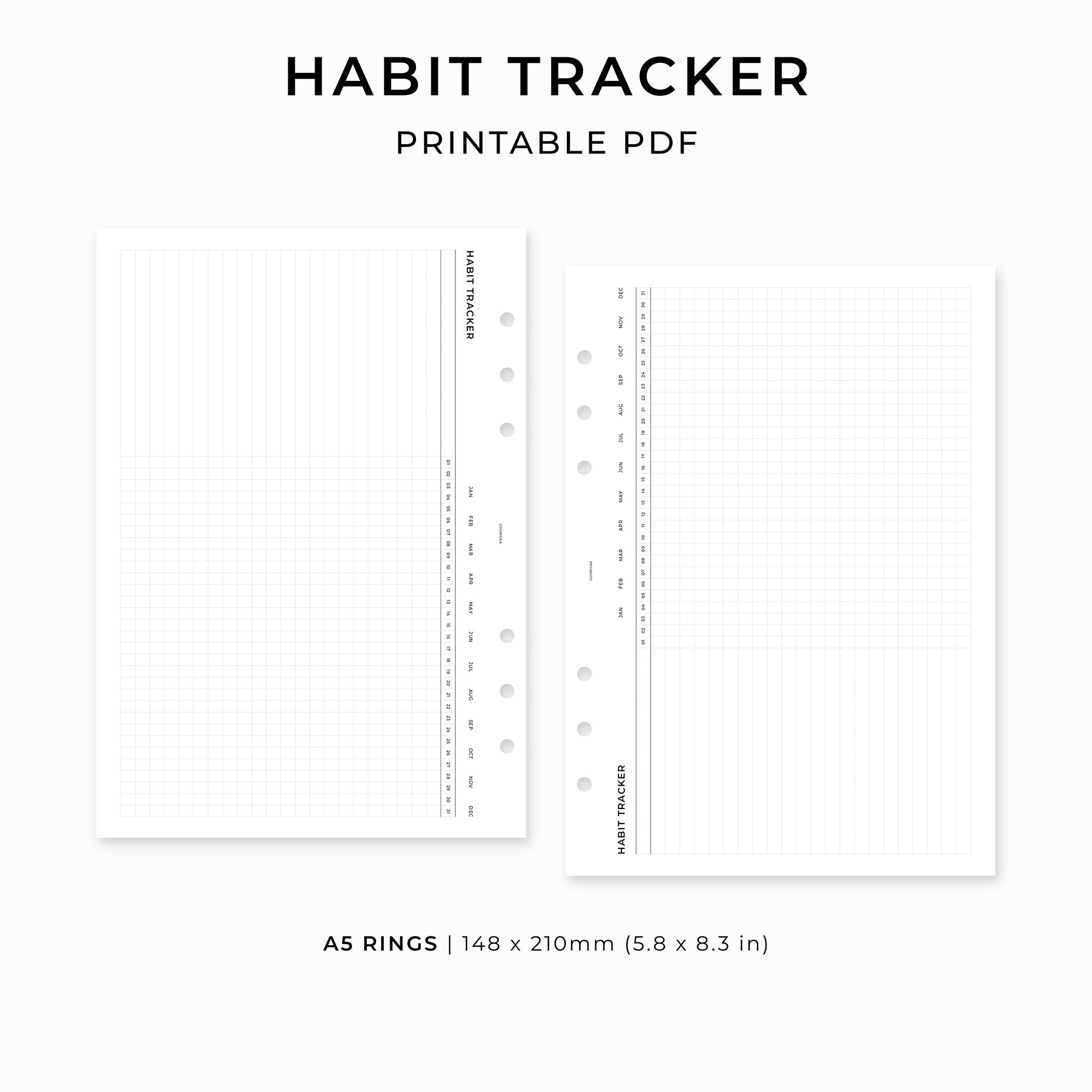 Habit Tracker - Printable inserts