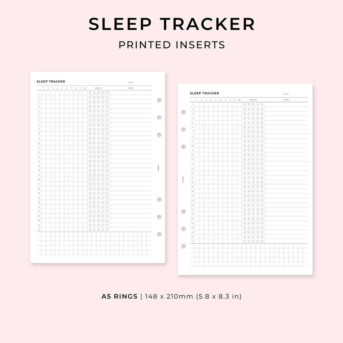 PI015 - Sleep Tracker - Printed inserts