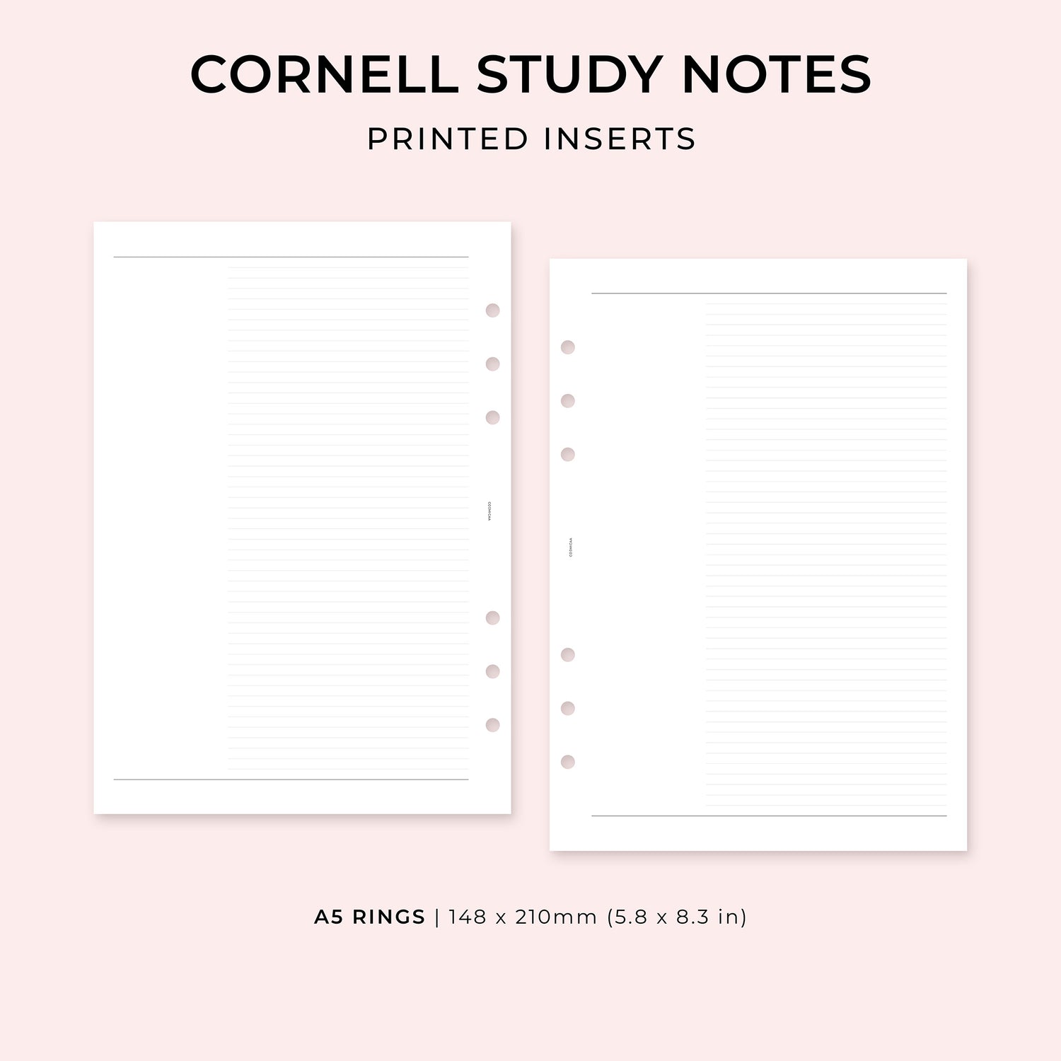 PI026 - Cornell Study Notes - Printed inserts