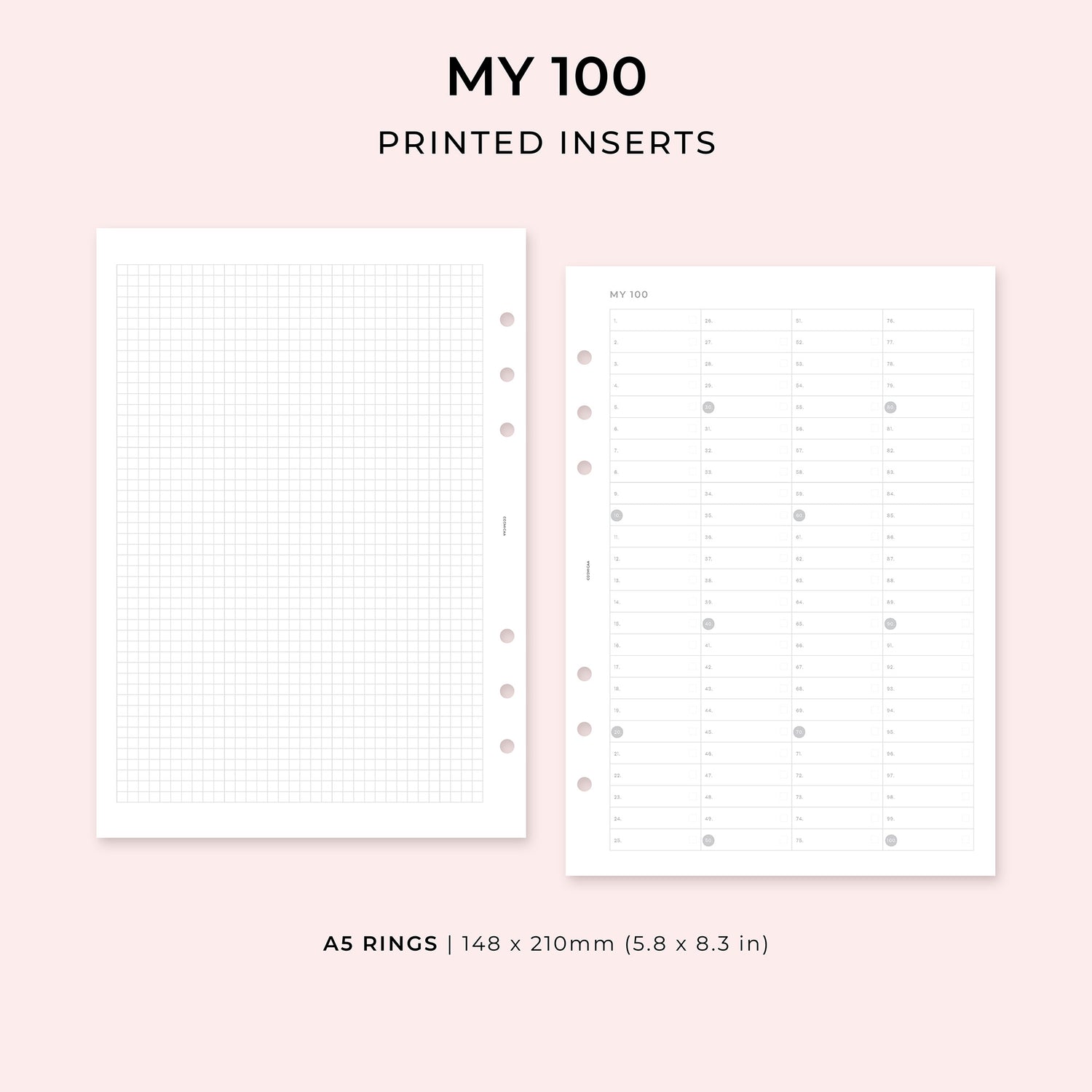 PI027 - My 100 - Printed inserts