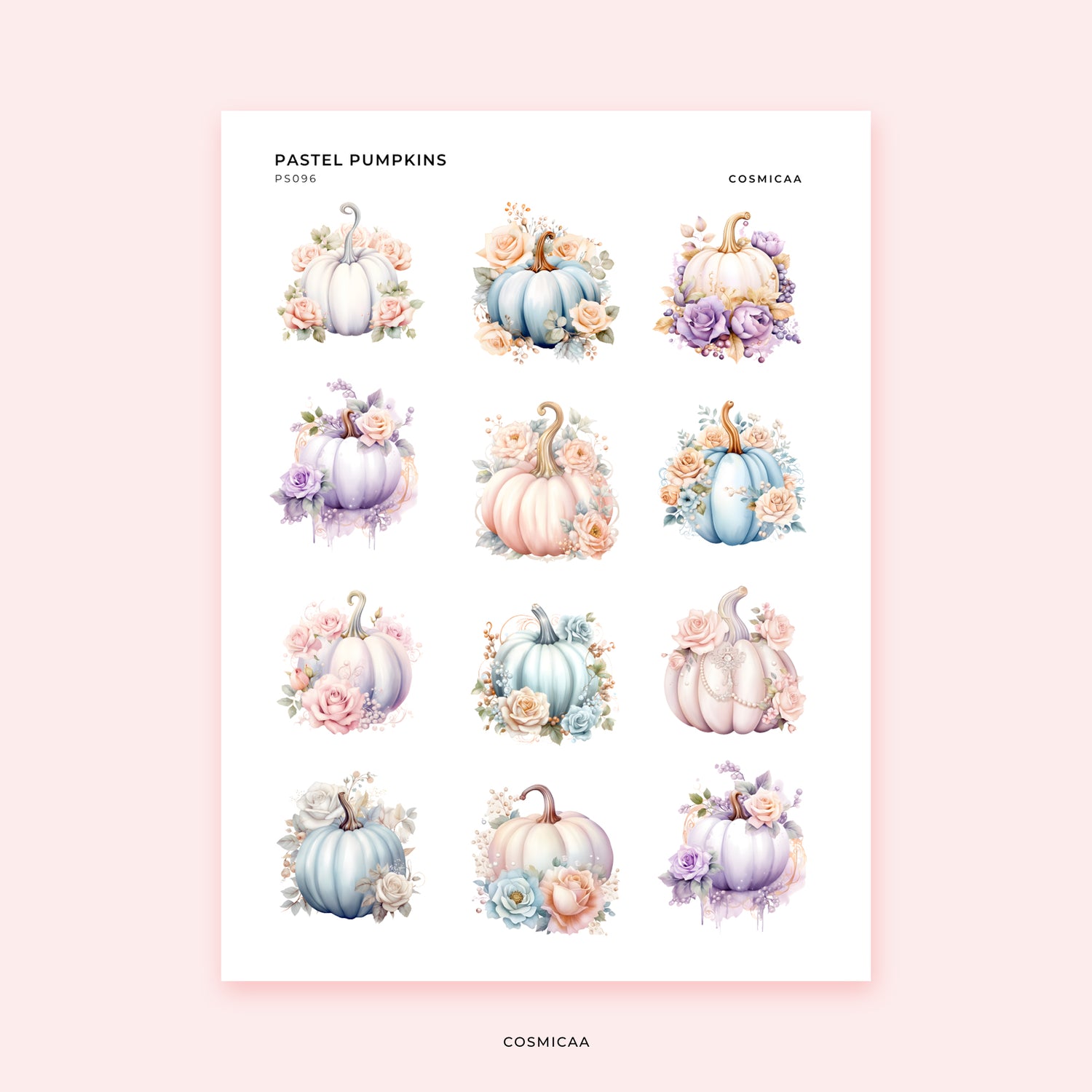 Pastel Pumpkins - Planner Stickers