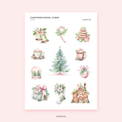 Christmas Pastel Cheer - Planner Stickers