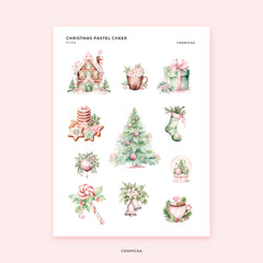 Christmas Pastel Cheer - Planner Stickers
