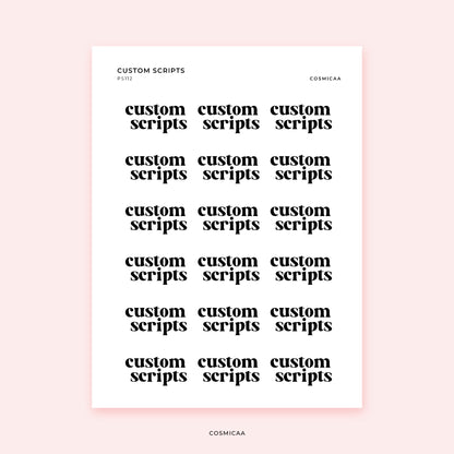 Custom scripts - Planner stickers