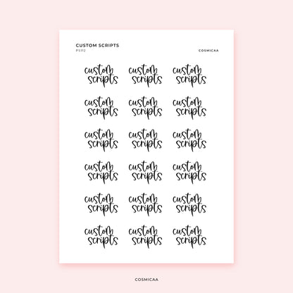 Custom scripts - Planner stickers