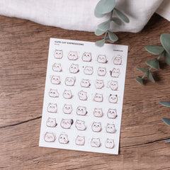 Cute Cat Expressions - Planner Stickers