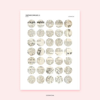 Vintage Circles - Planner Stickers