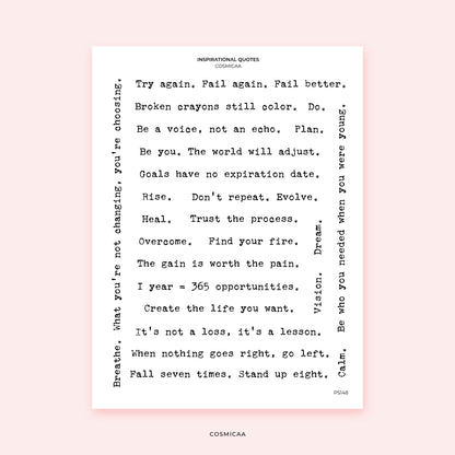 Inspirational quotes - Planner stickers
