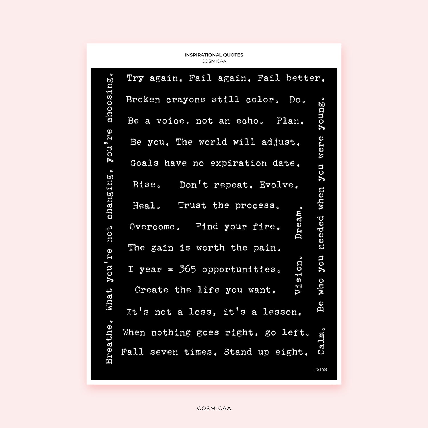 Inspirational quotes - Planner stickers