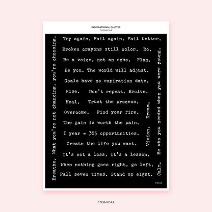 Inspirational quotes - Planner stickers