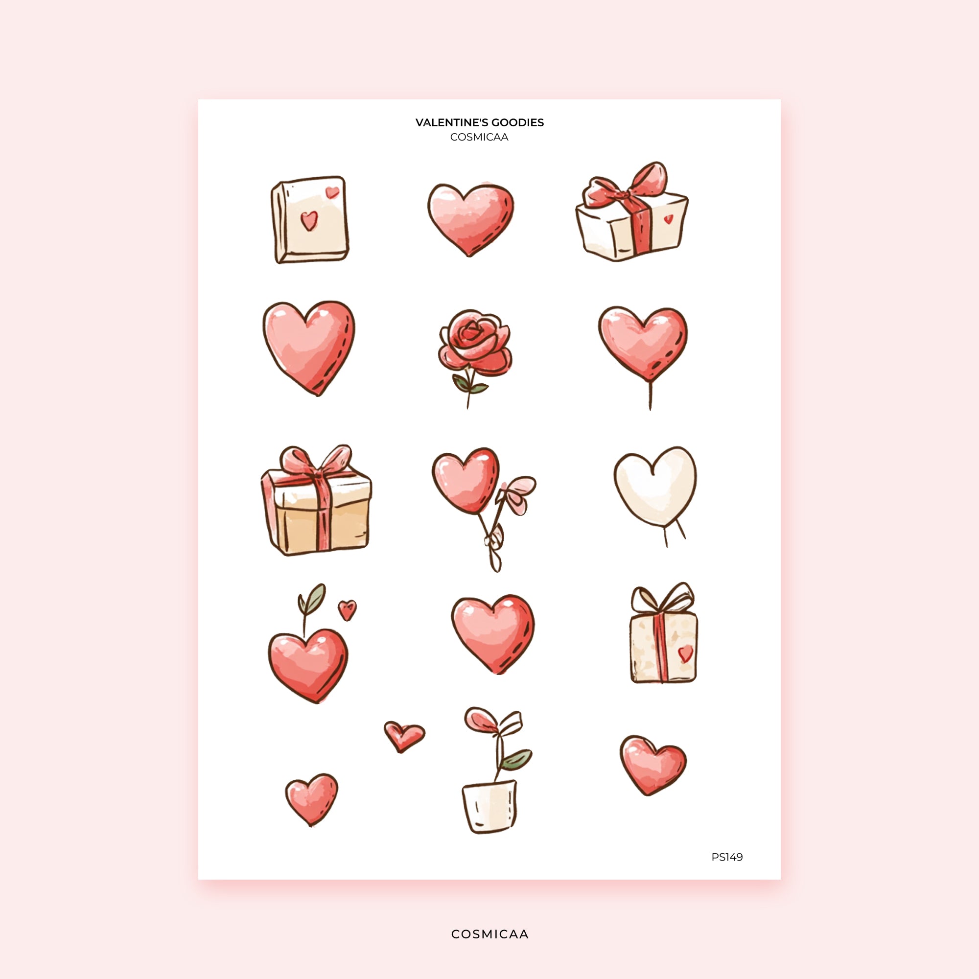 Valentine's goodies - Planner Stickers