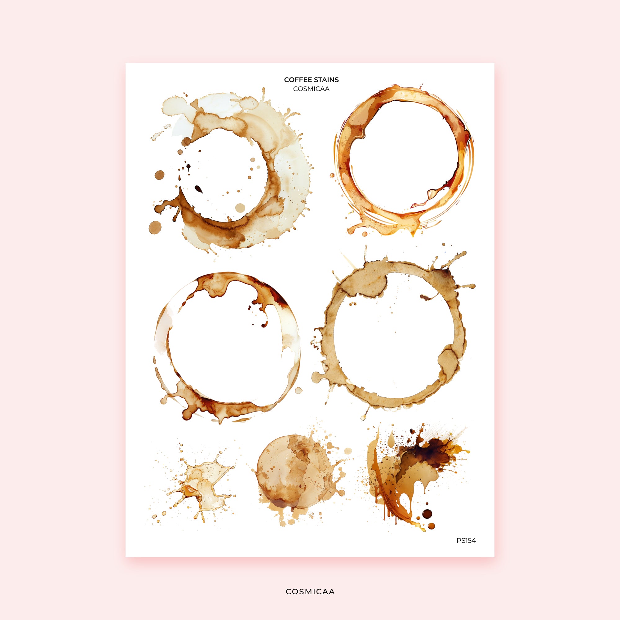 Coffee stains - Planner Stickers