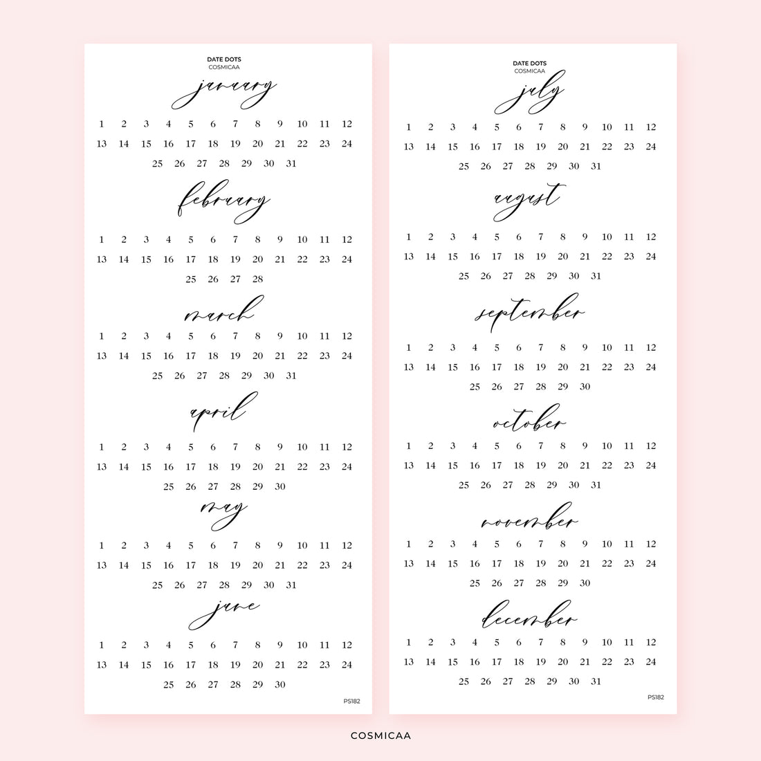 Date Dots - Stickers