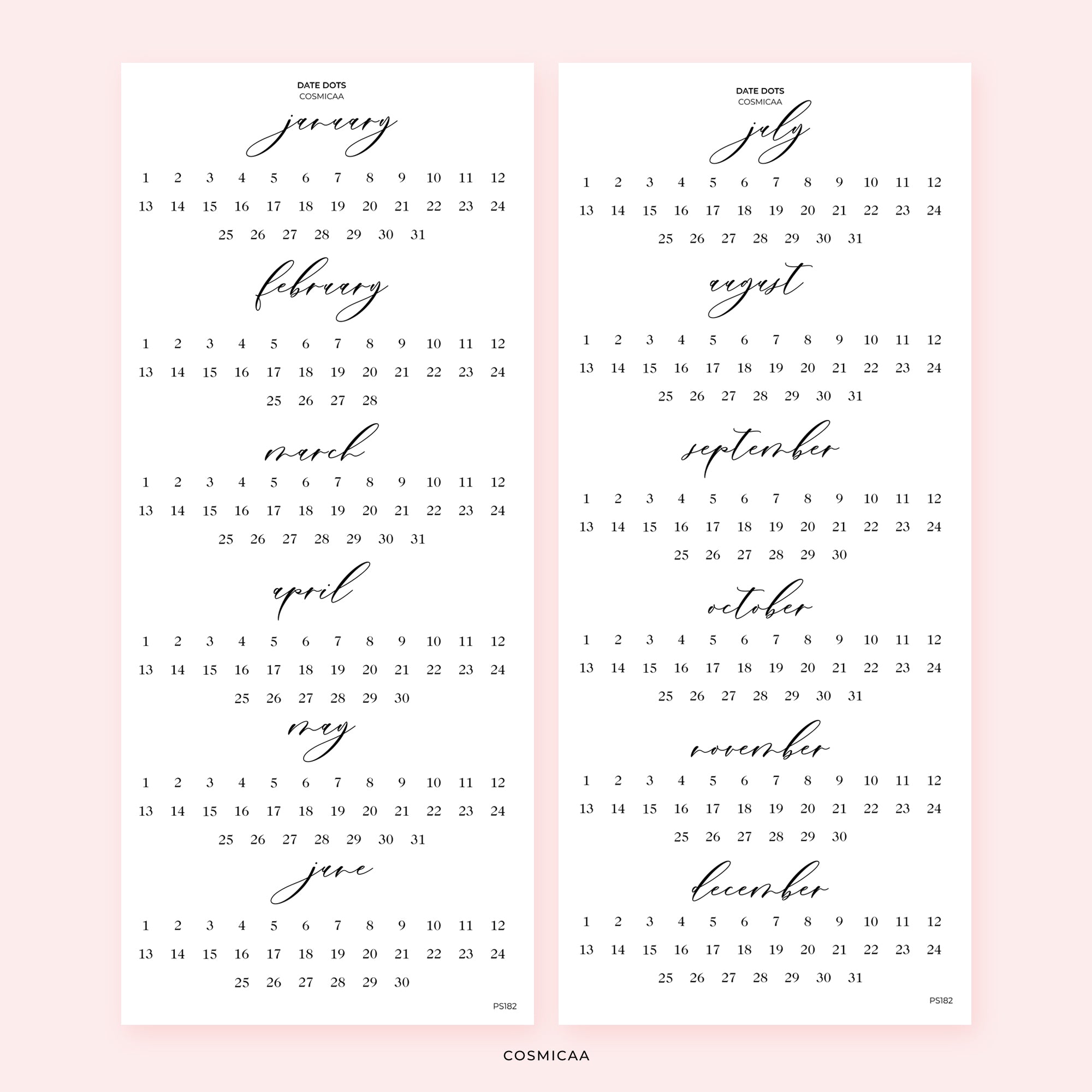 Date Dots - Stickers