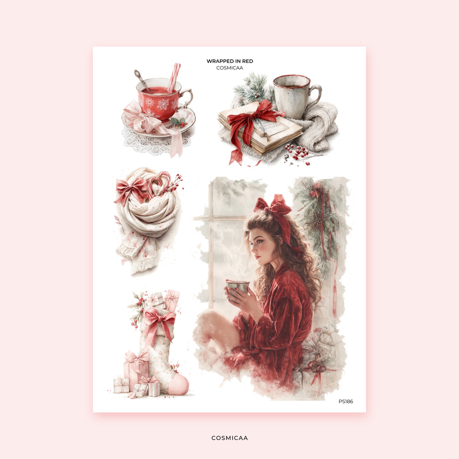 Wrapped in Red - Stickers