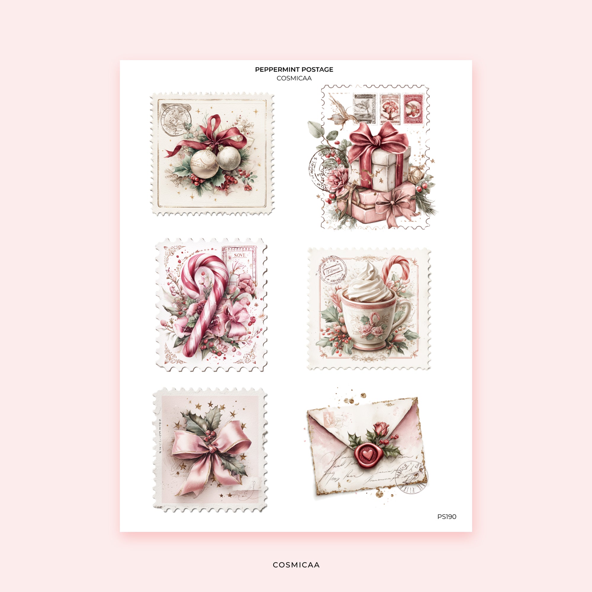 Peppermint Postage - Stickers