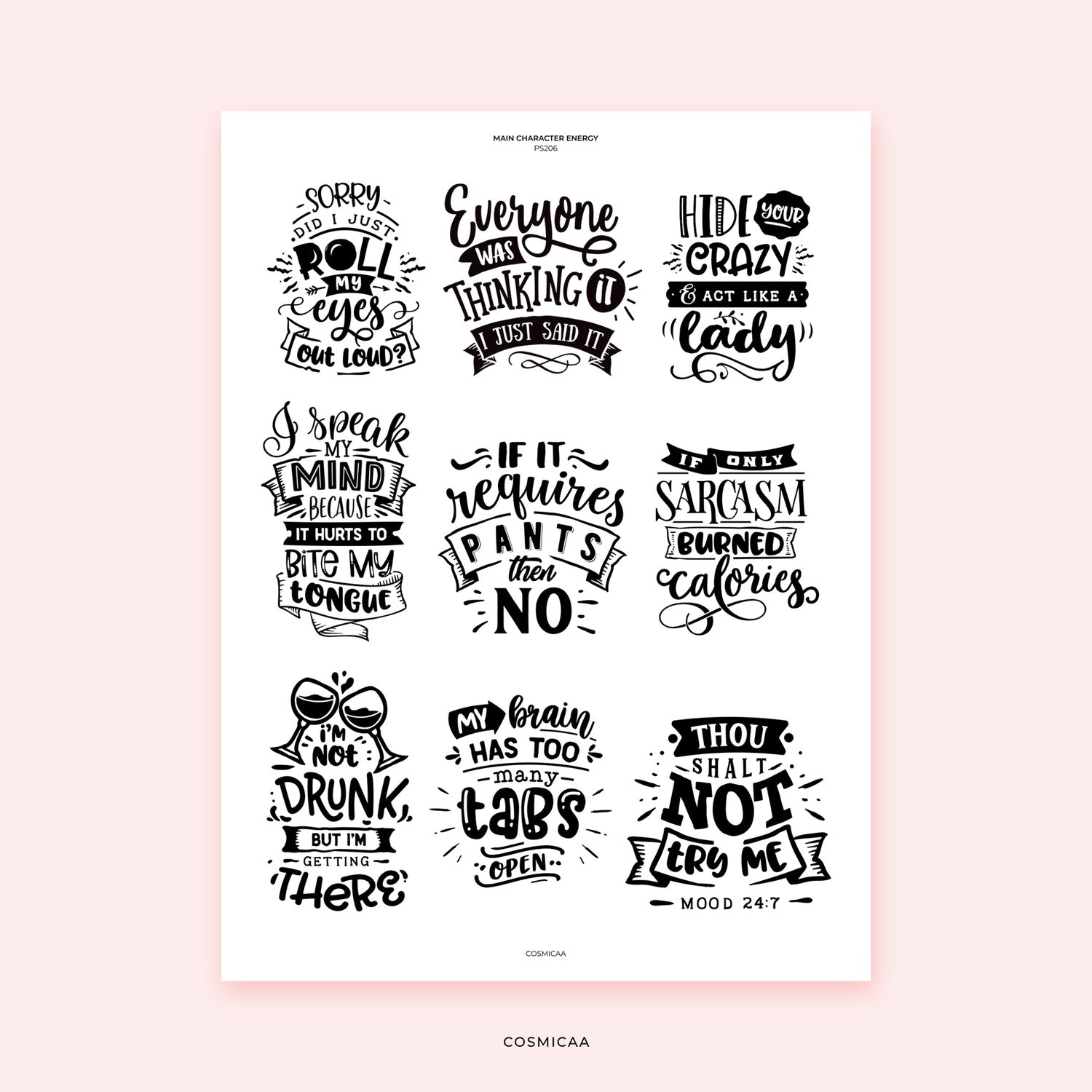 Main Character Energy - Stickers