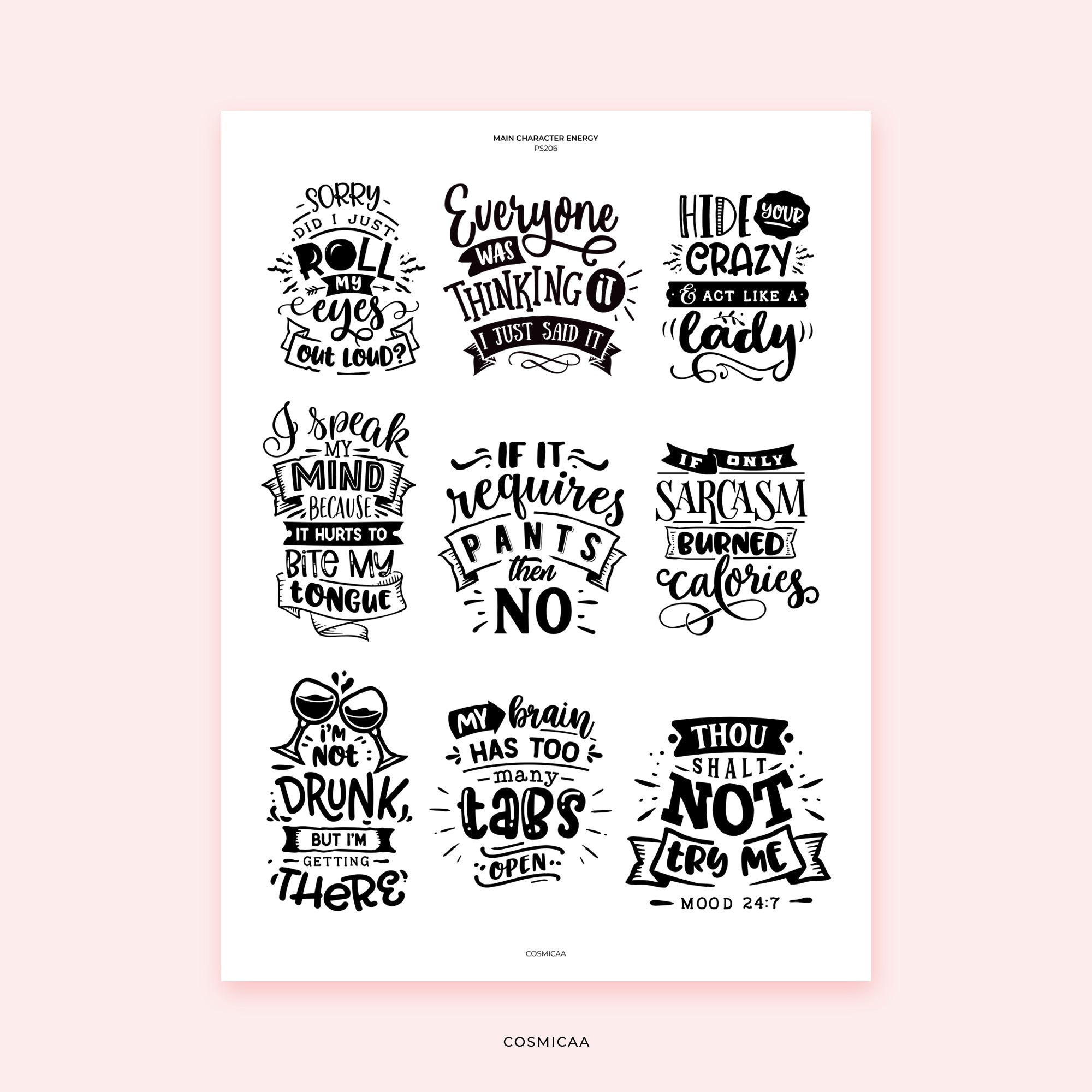 Main Character Energy - Stickers