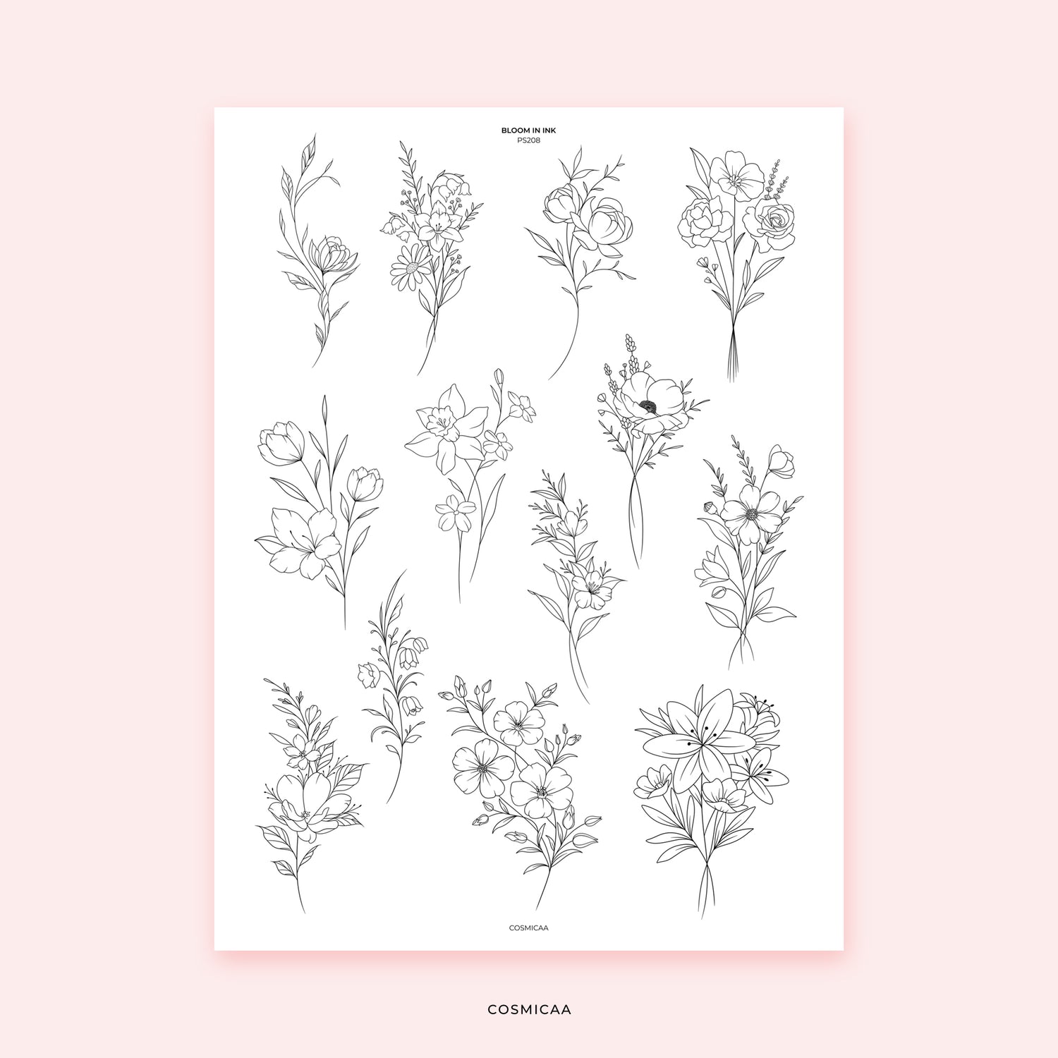 Bloom In Ink - Stickers