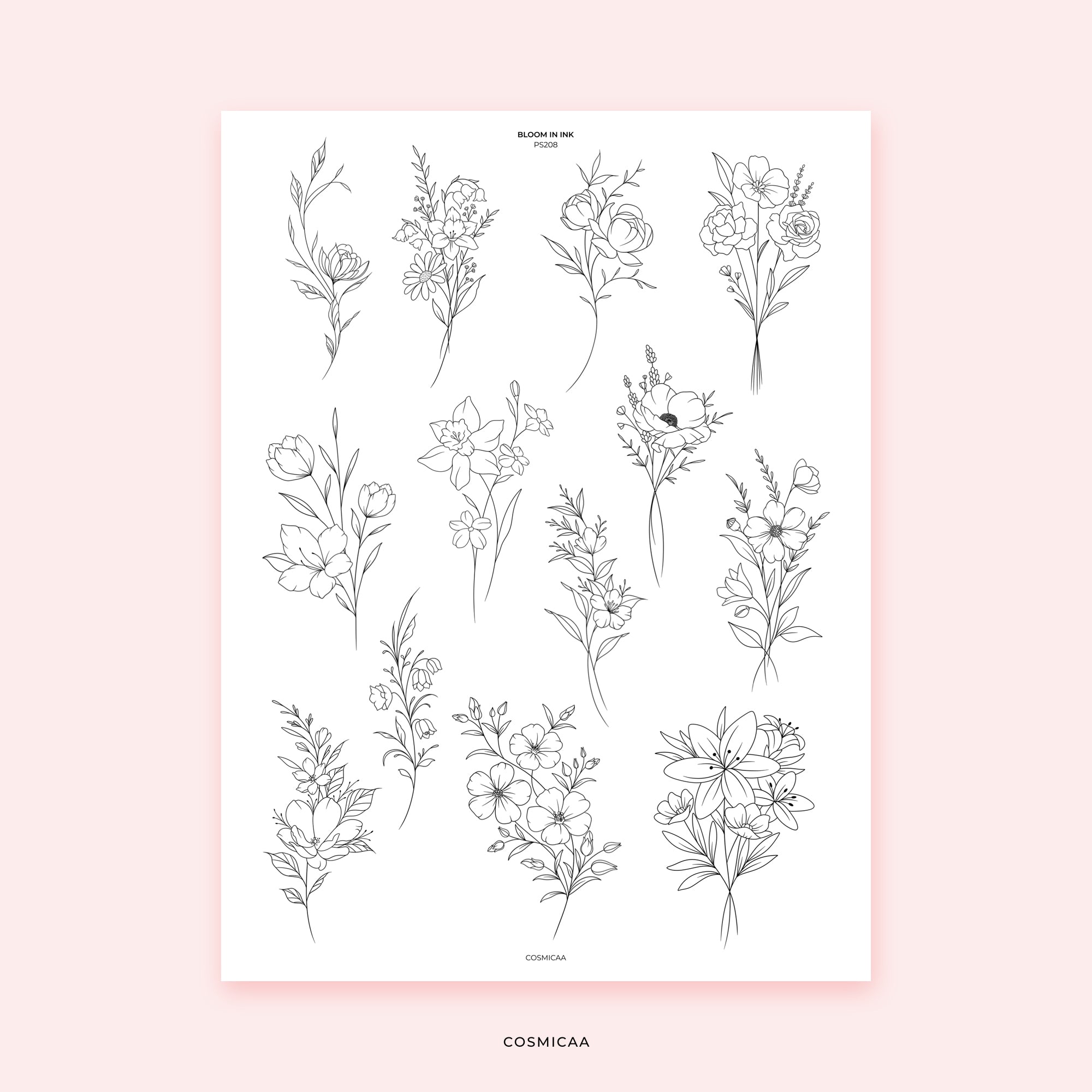 Bloom In Ink - Stickers