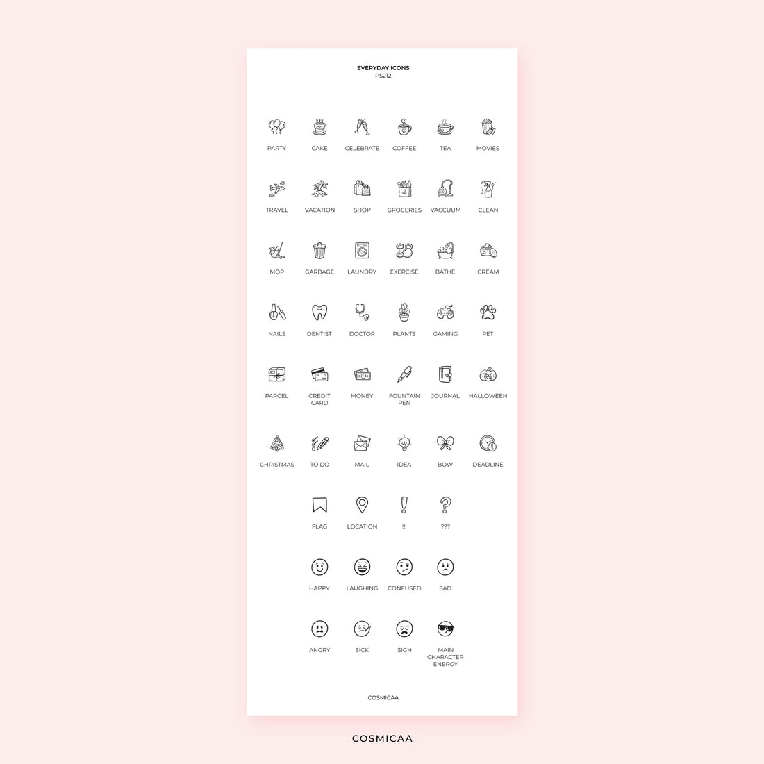 Everyday Icons - Planner Stickers