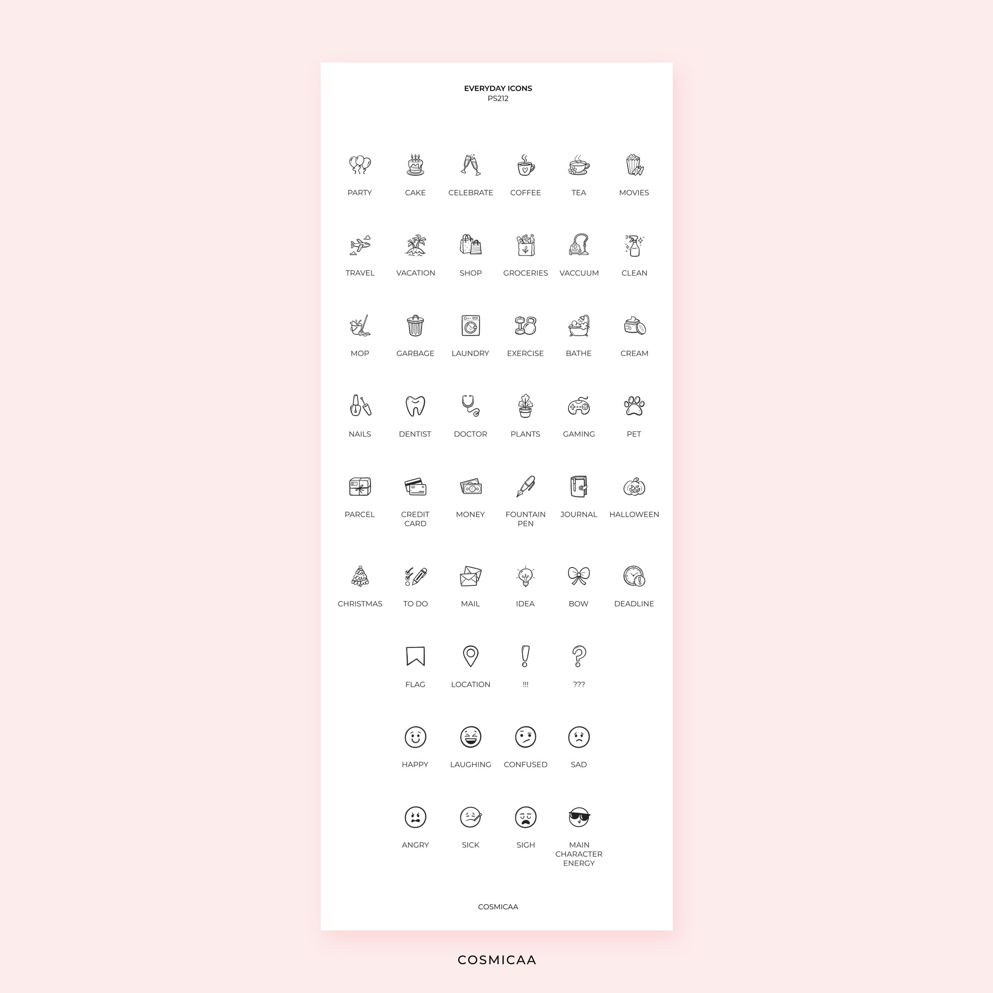Everyday Icons - Planner Stickers