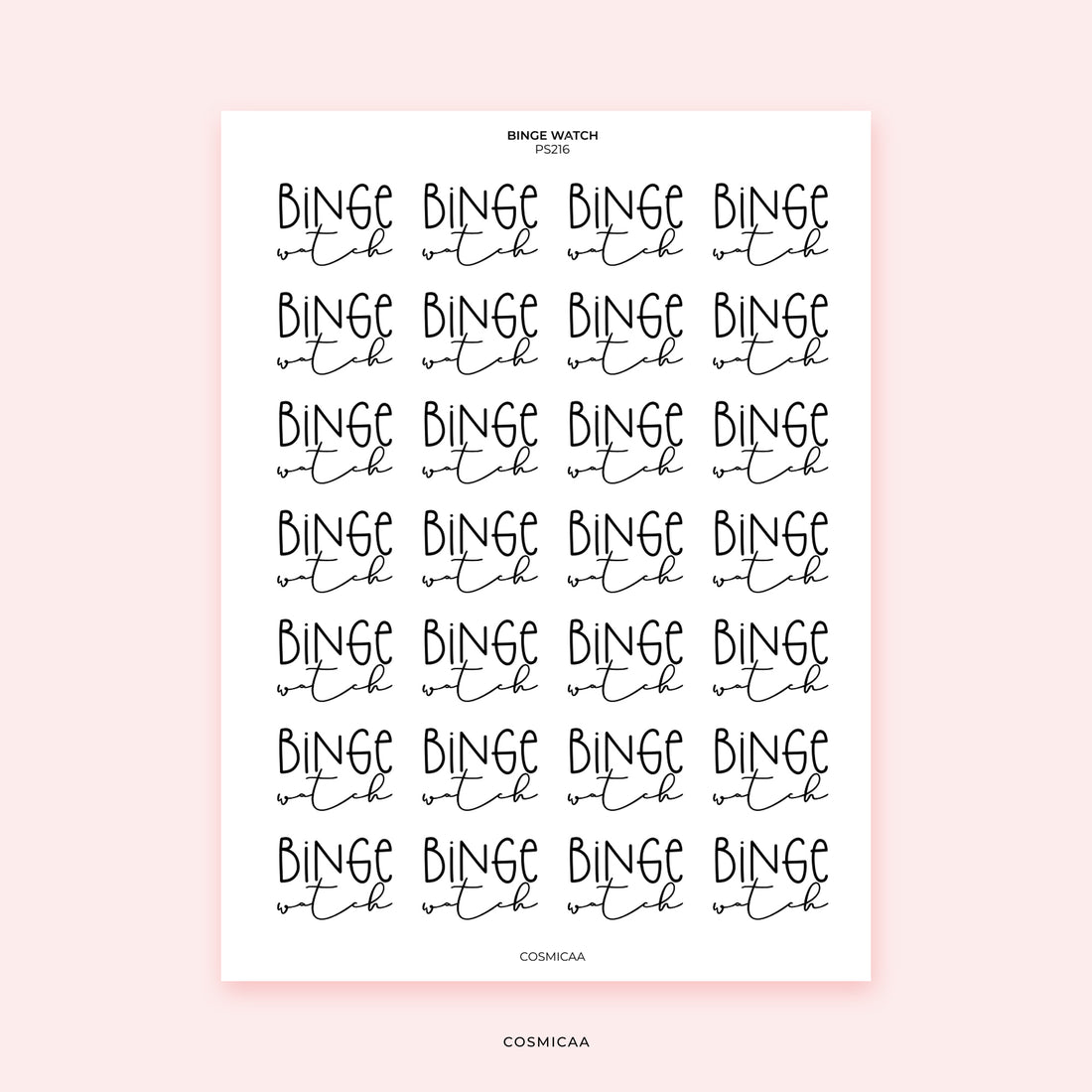 Binge Watch - Stickers