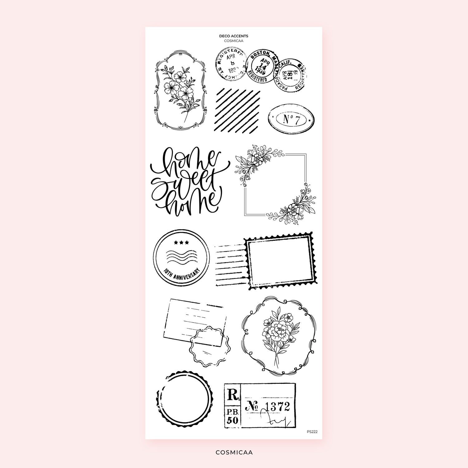 Foiled Deco Accents - Stickers