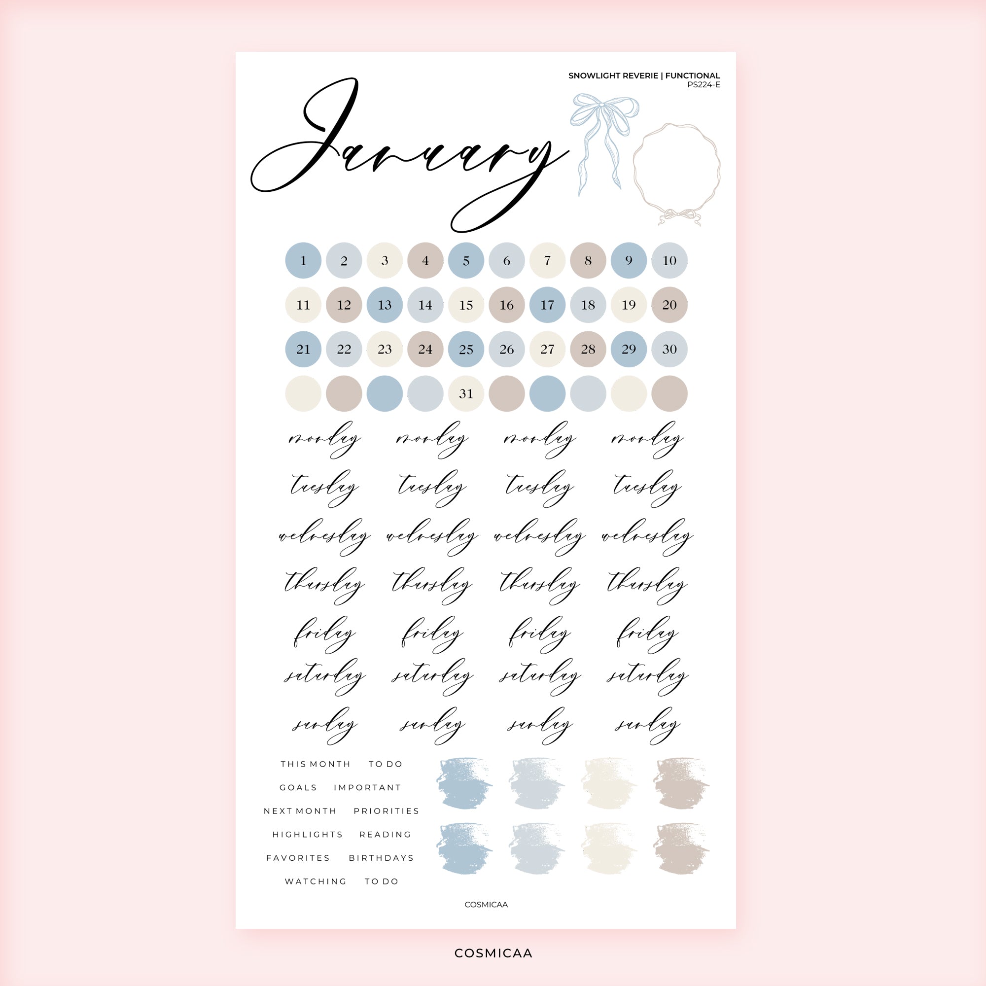 Snowlight Reverie - Stickers