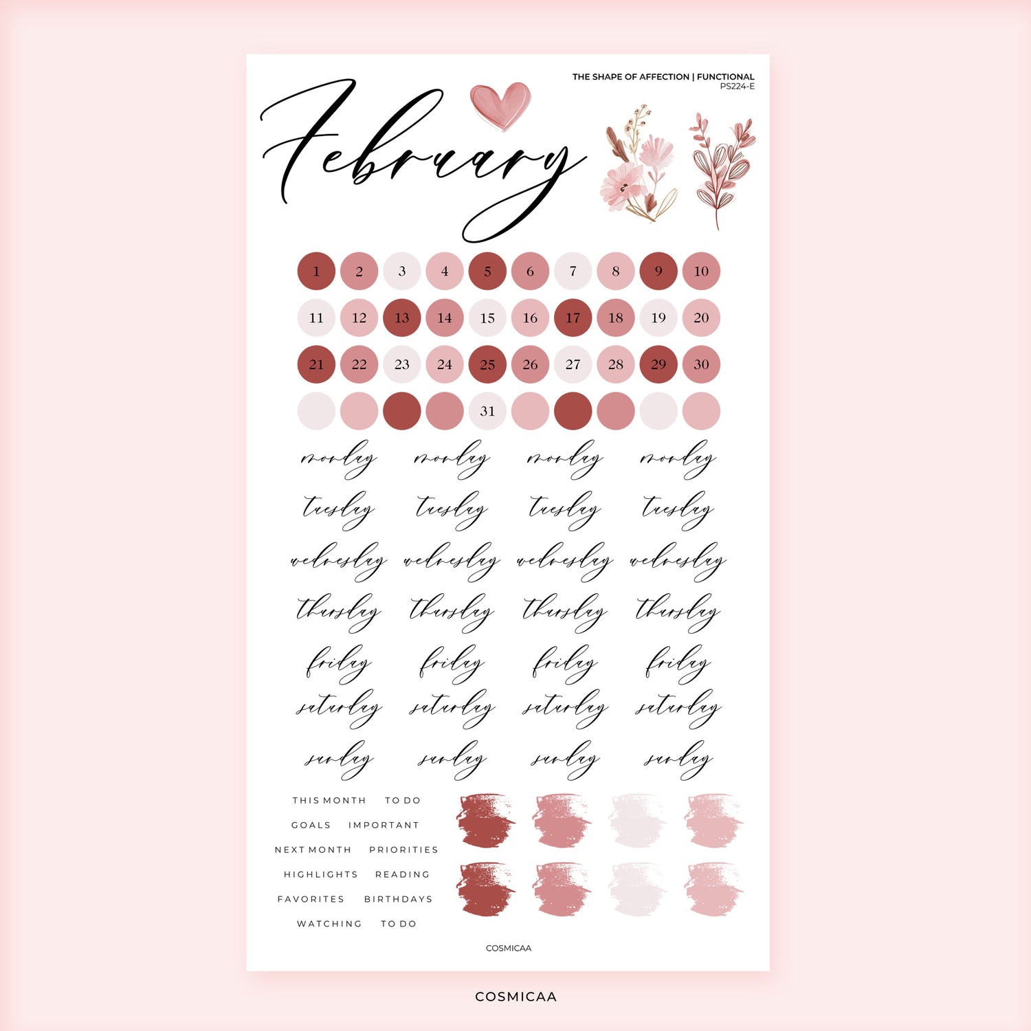 The Shape of Affection - Stickers