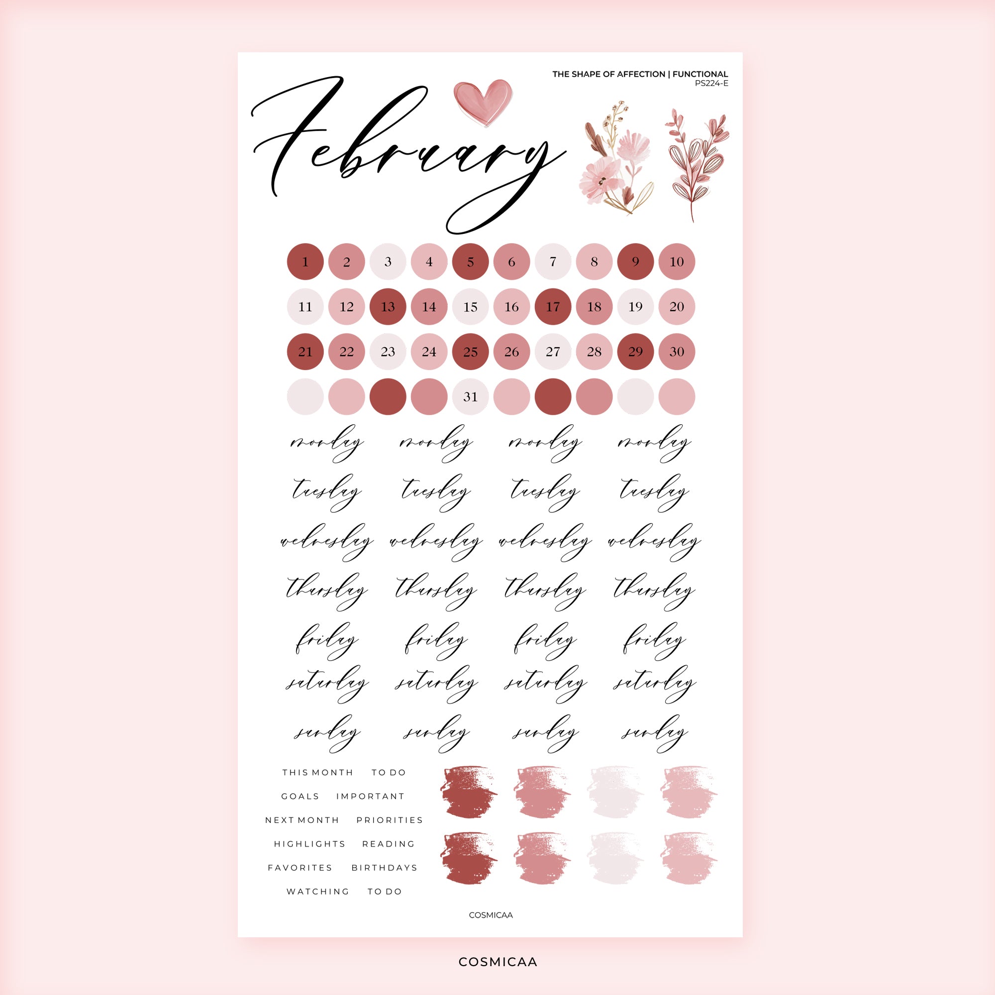 The Shape of Affection - Stickers