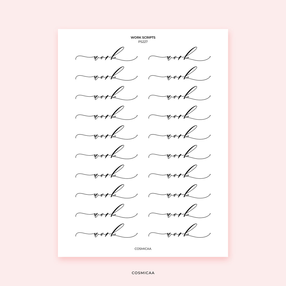 Work Scripts - Stickers