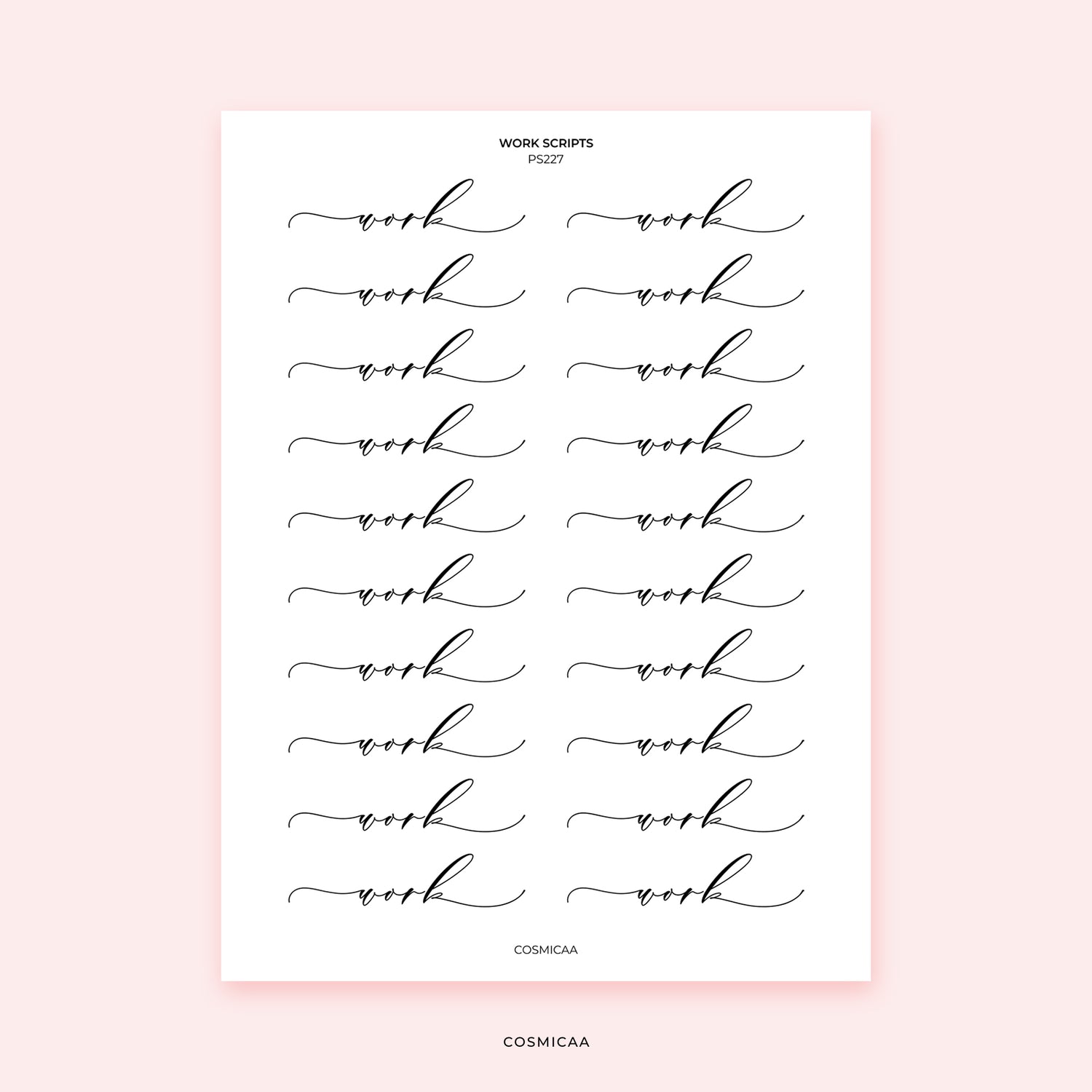 Work Scripts - Stickers