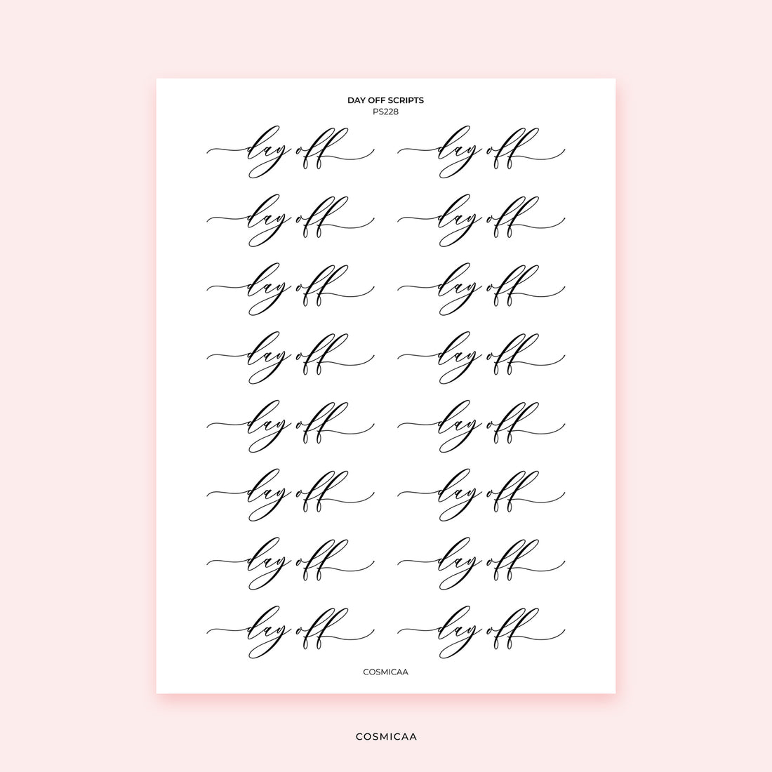 Day Off Scripts - Stickers