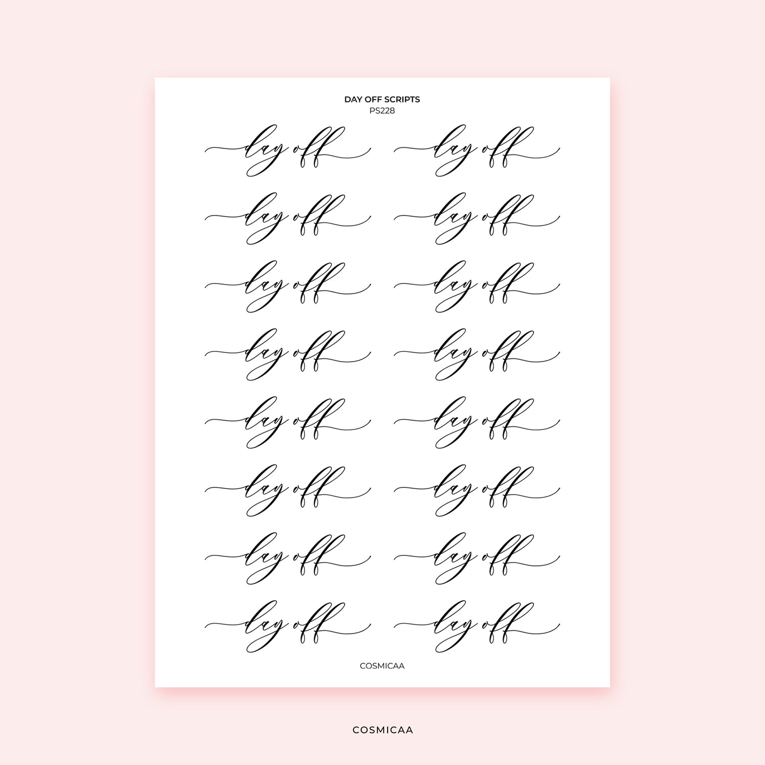 Day Off Scripts - Stickers