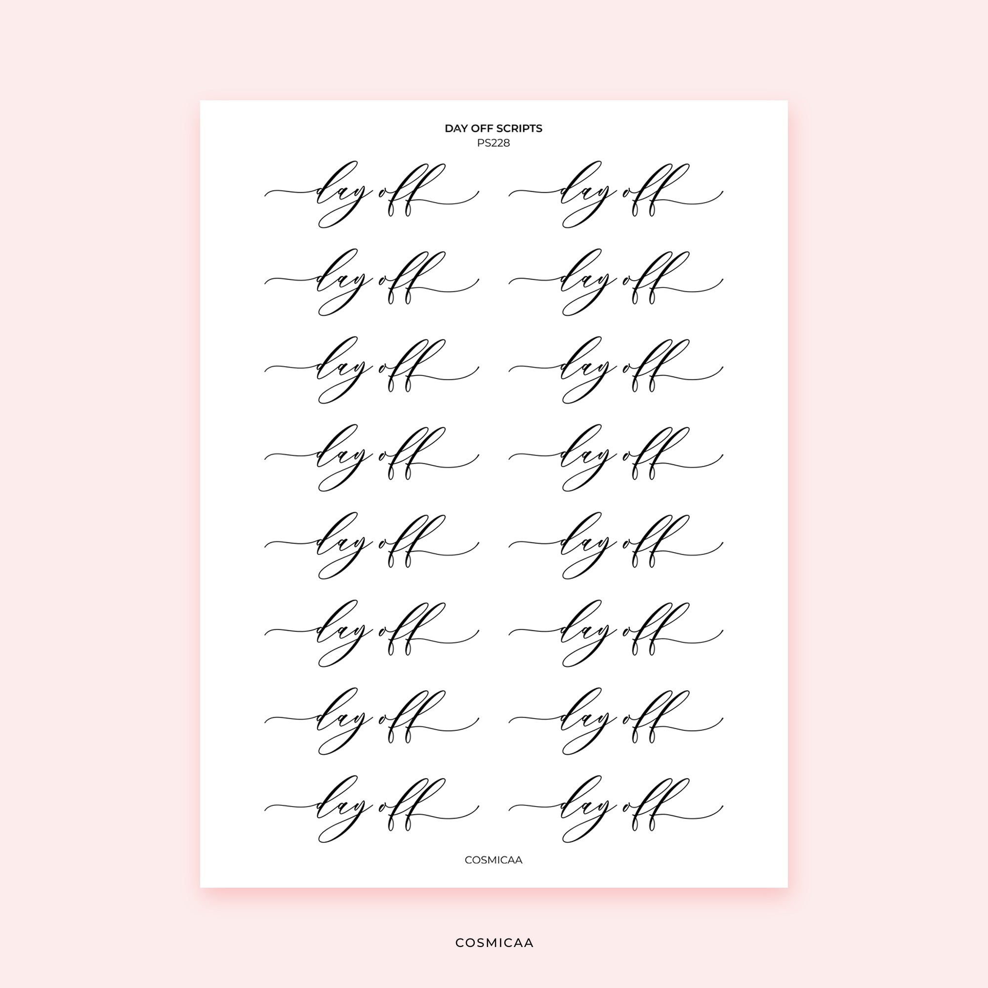 Day Off Scripts - Stickers