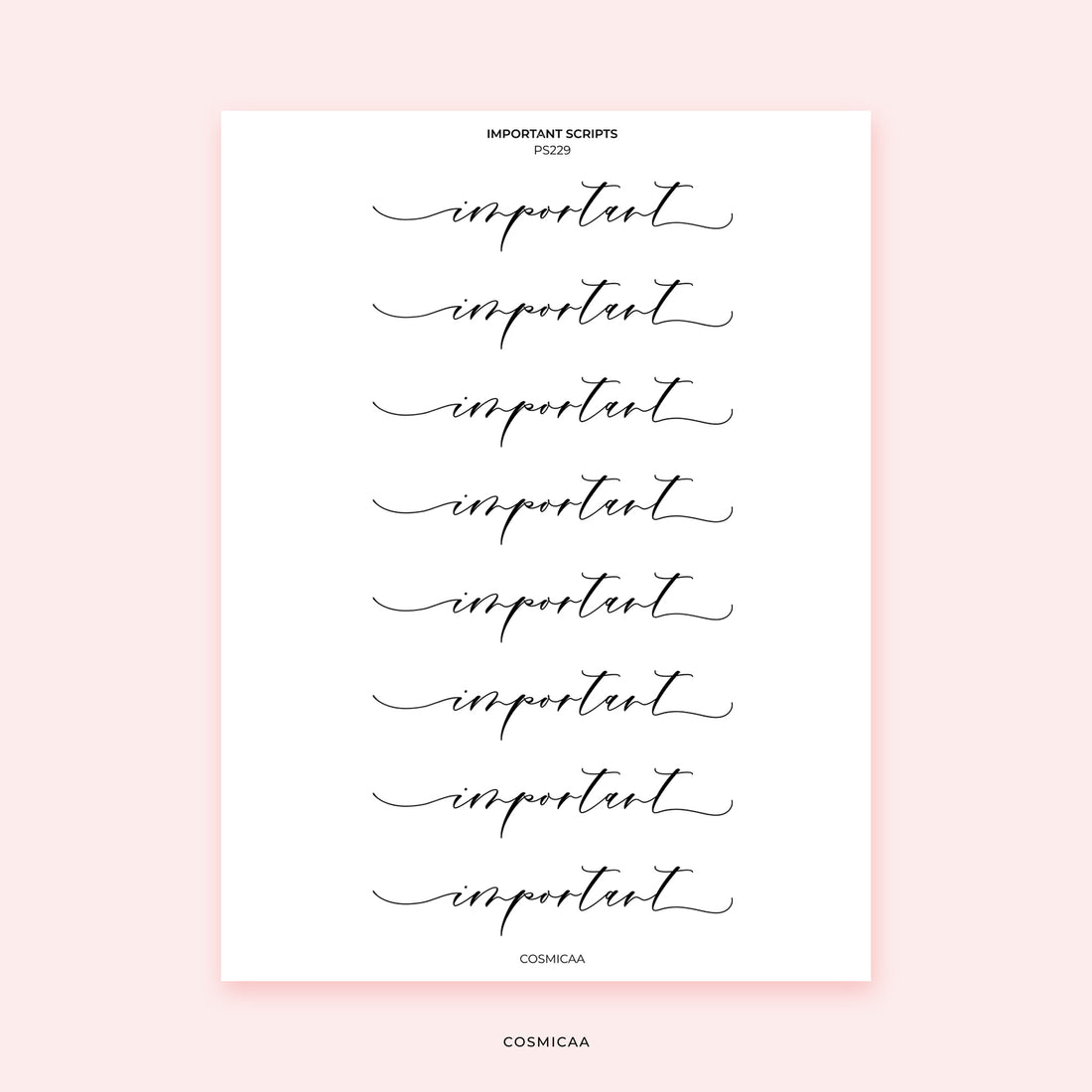 Important Scripts - Stickers
