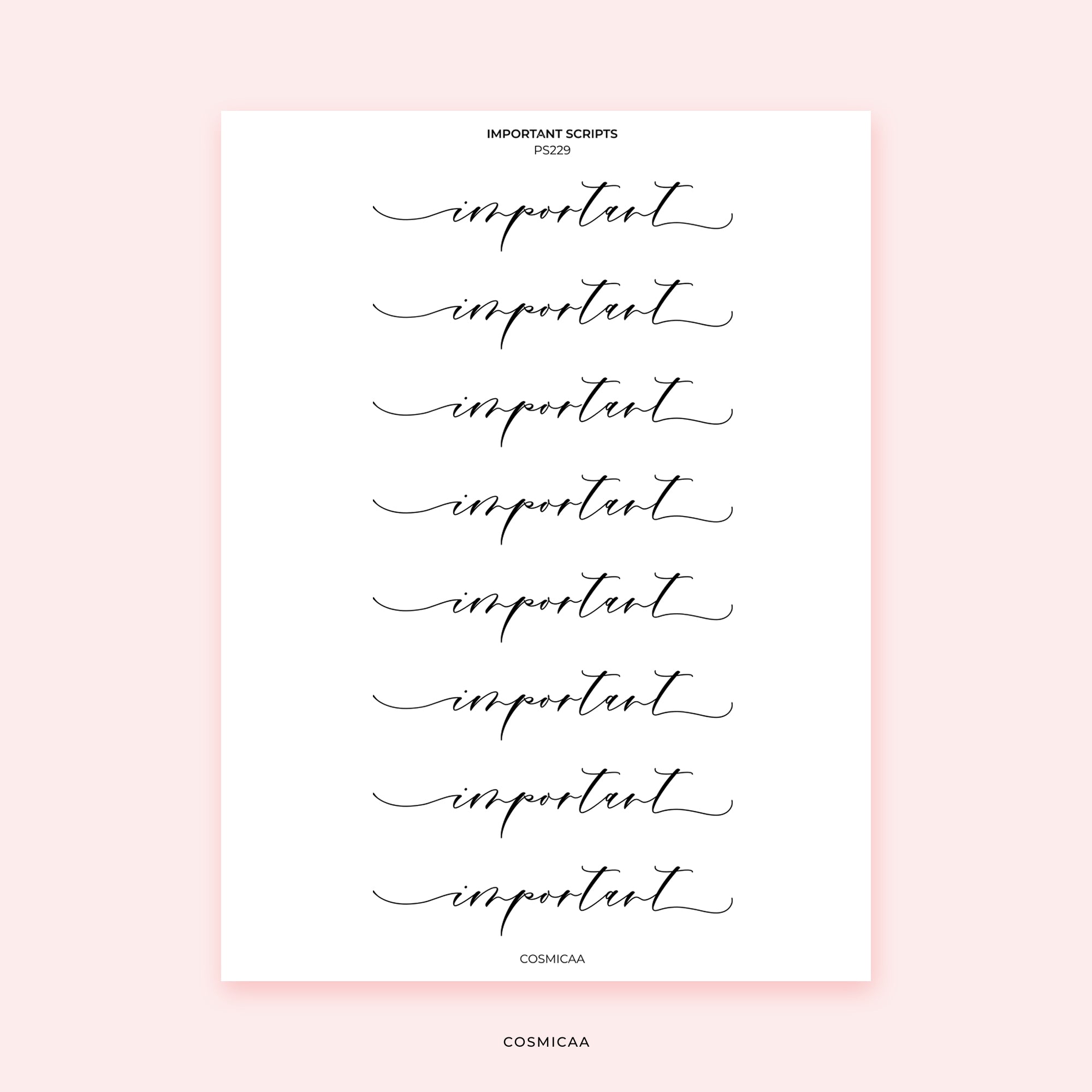 Important Scripts - Stickers