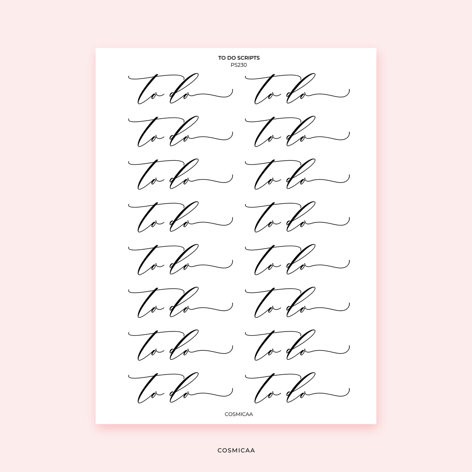 To Do Scripts - Stickers