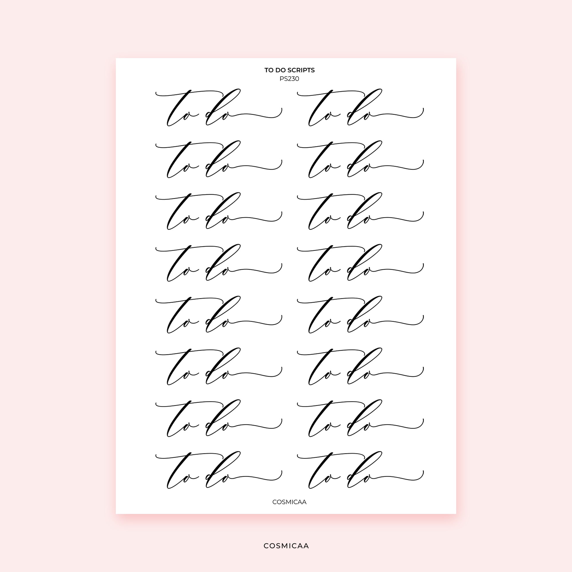 To Do Scripts - Stickers