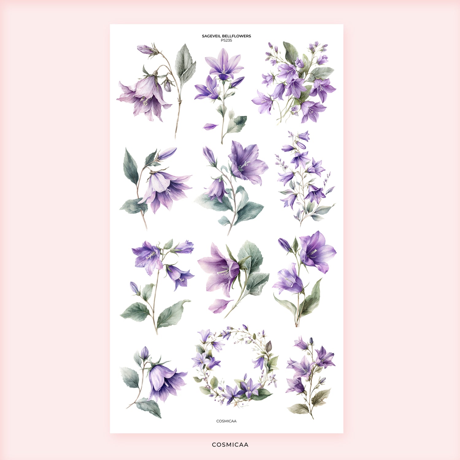 Sageveil Bellflowers - Stickers