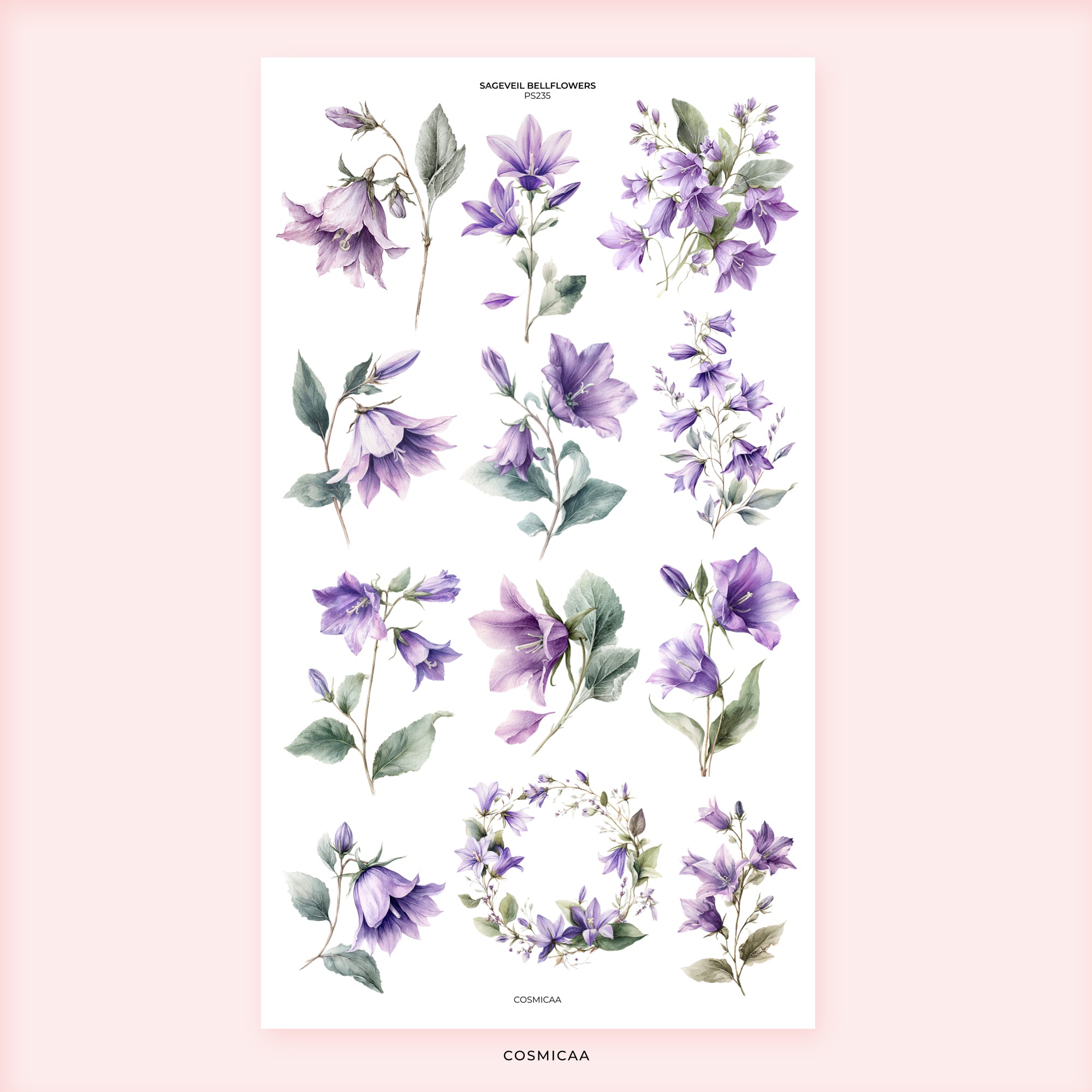 Sageveil Bellflowers - Stickers