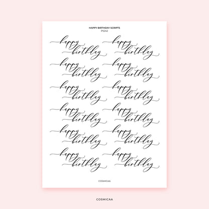 Birthday Scripts - Stickers