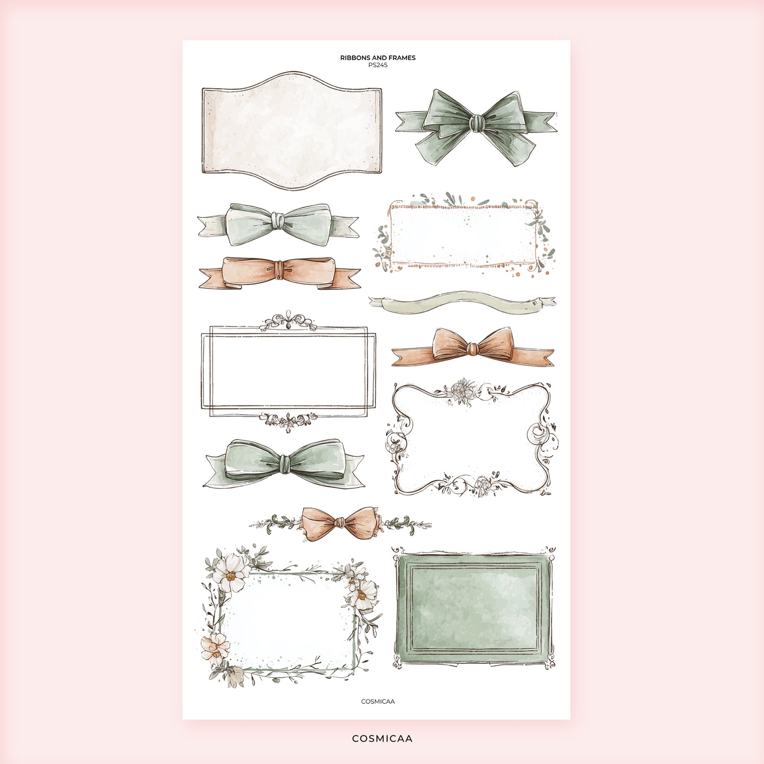 Ribbons and Frames - Stickers