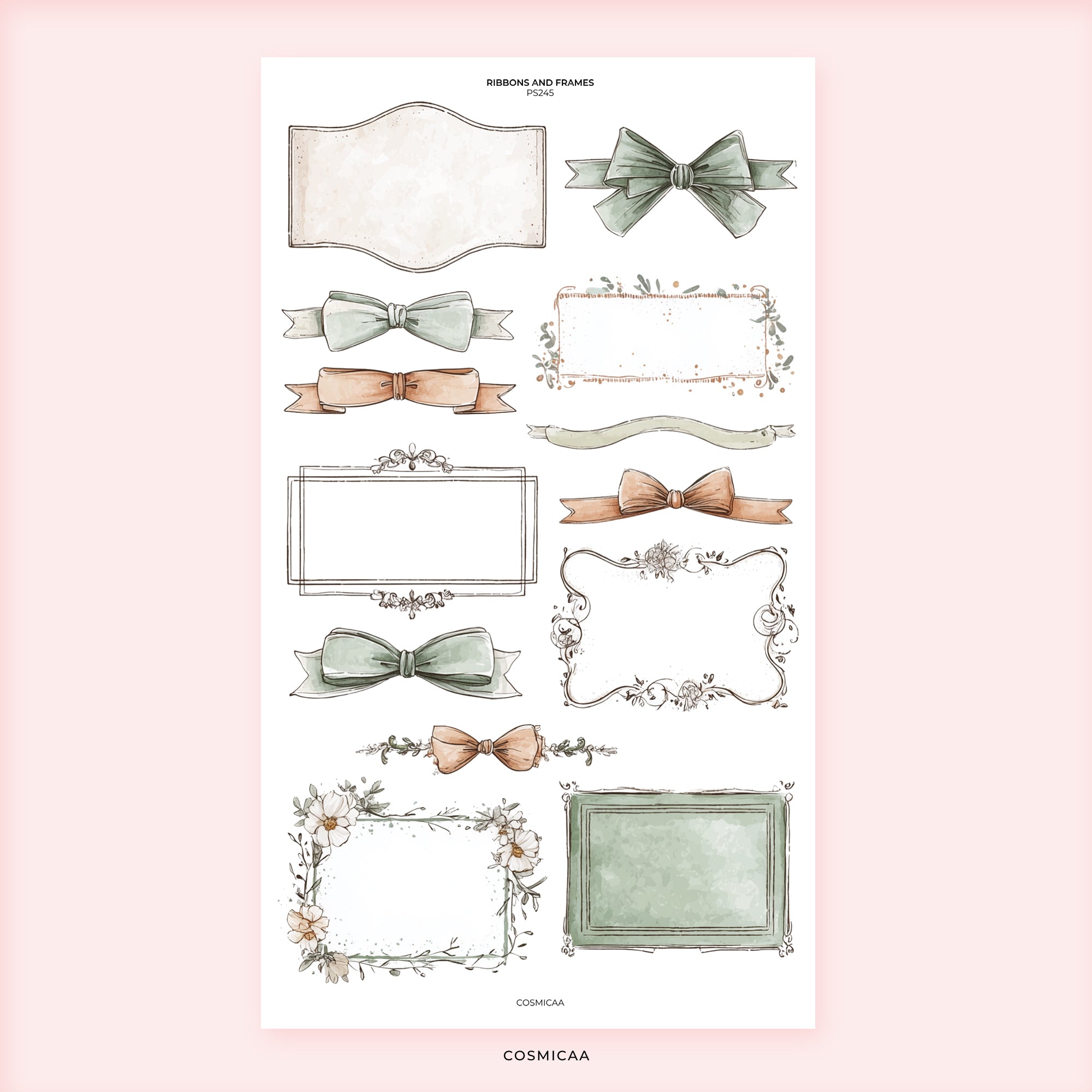 Ribbons and Frames - Stickers